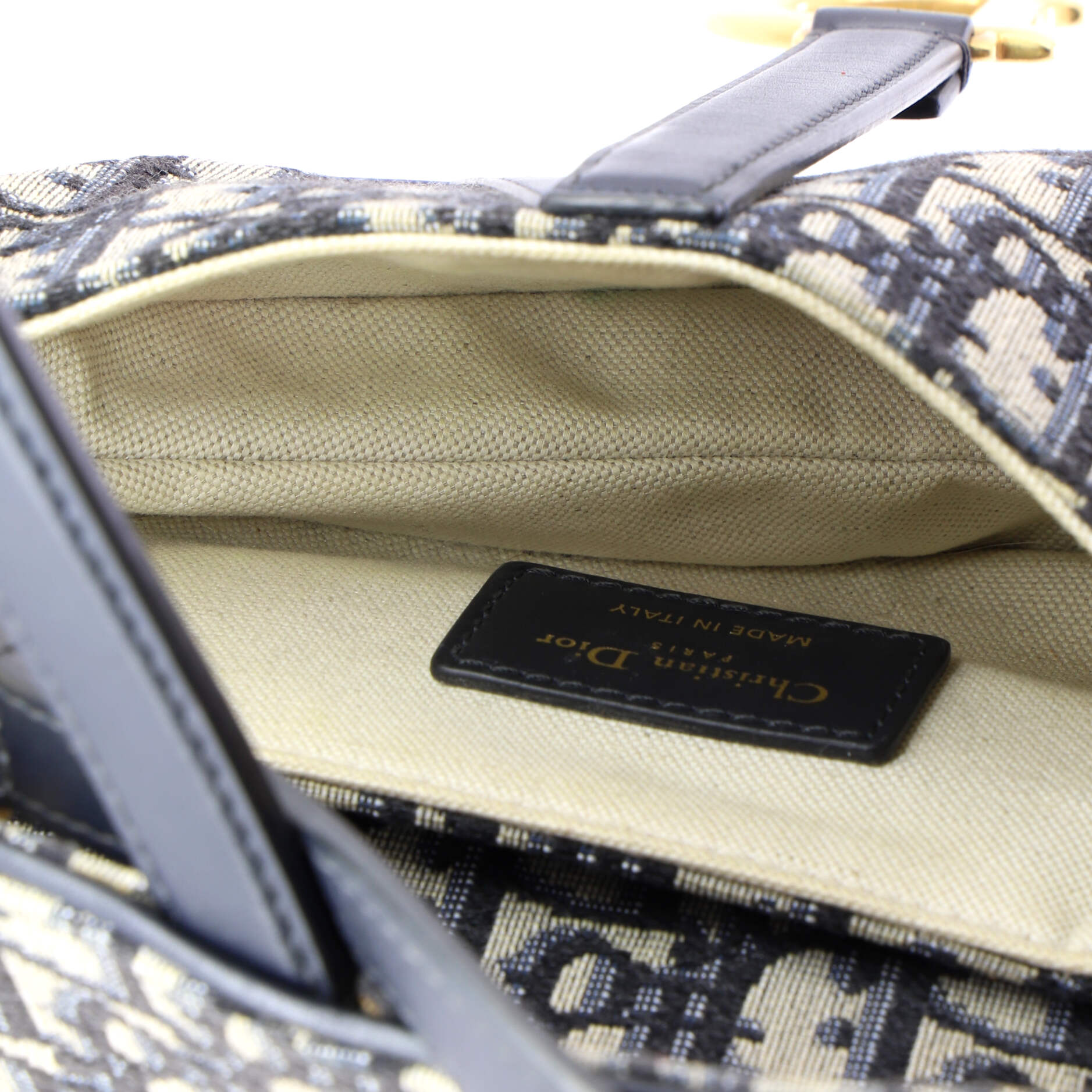 Saddle Handbag Oblique Canvas Mini