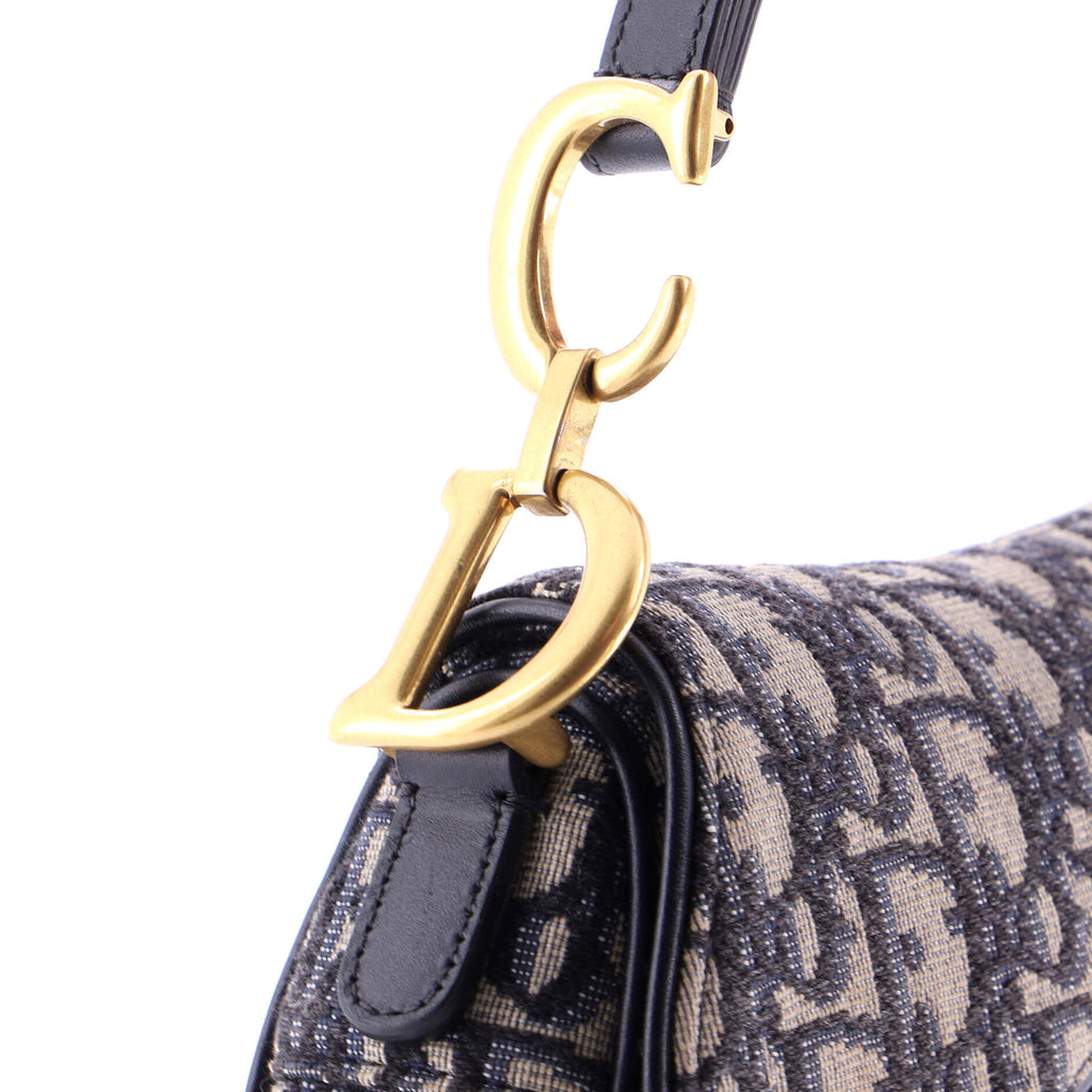 Saddle Handbag Oblique Canvas Mini