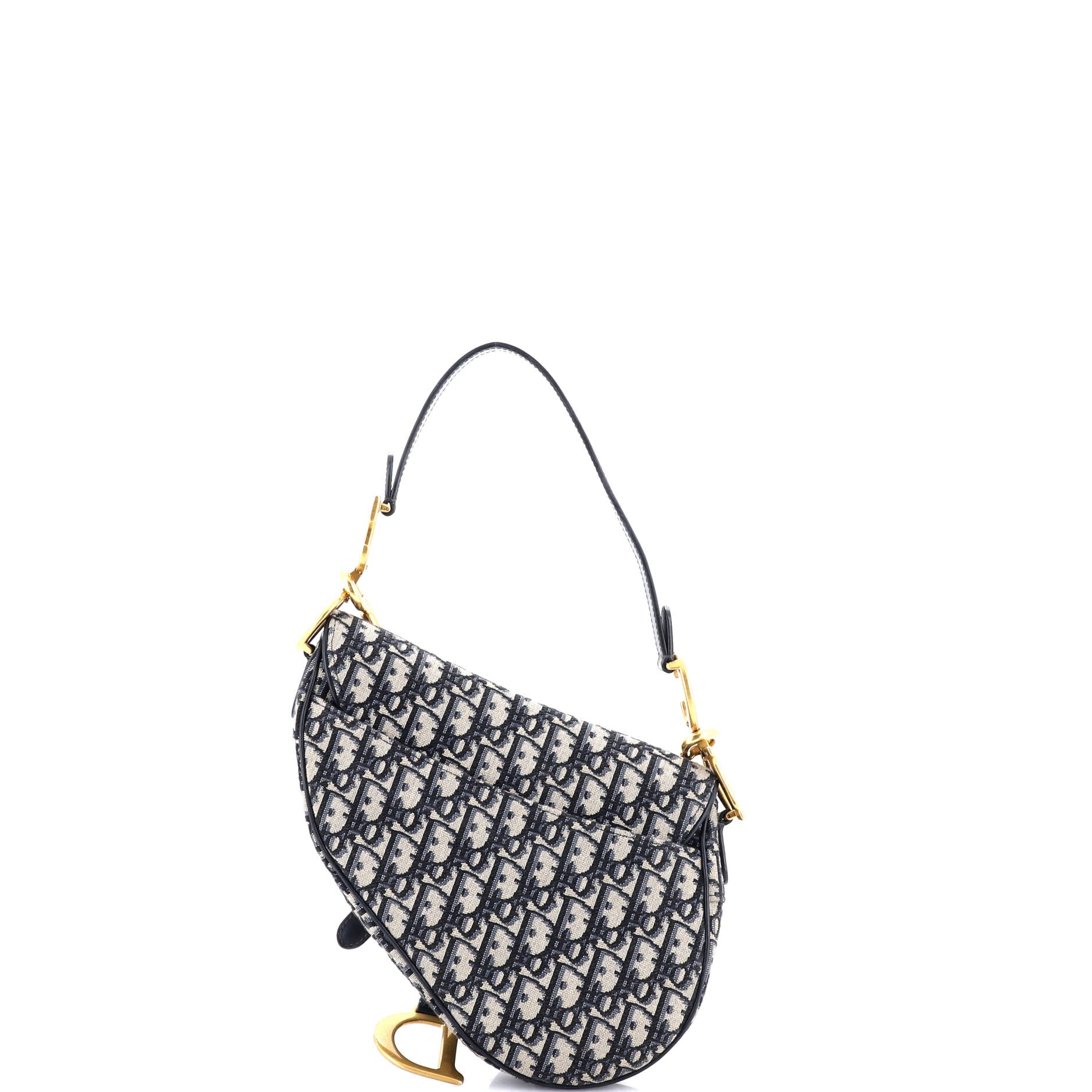 Saddle Handbag with Strap Oblique Canvas Medium