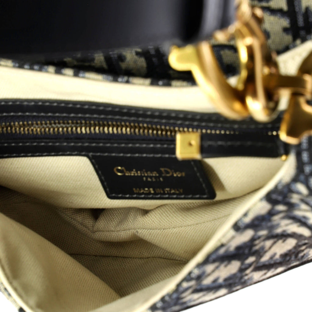 Saddle Handbag with Strap Oblique Canvas Medium