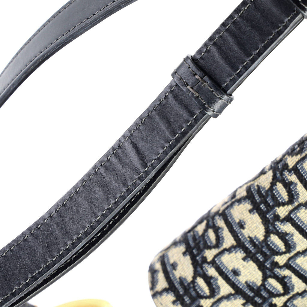 Saddle Handbag with Strap Oblique Canvas Medium