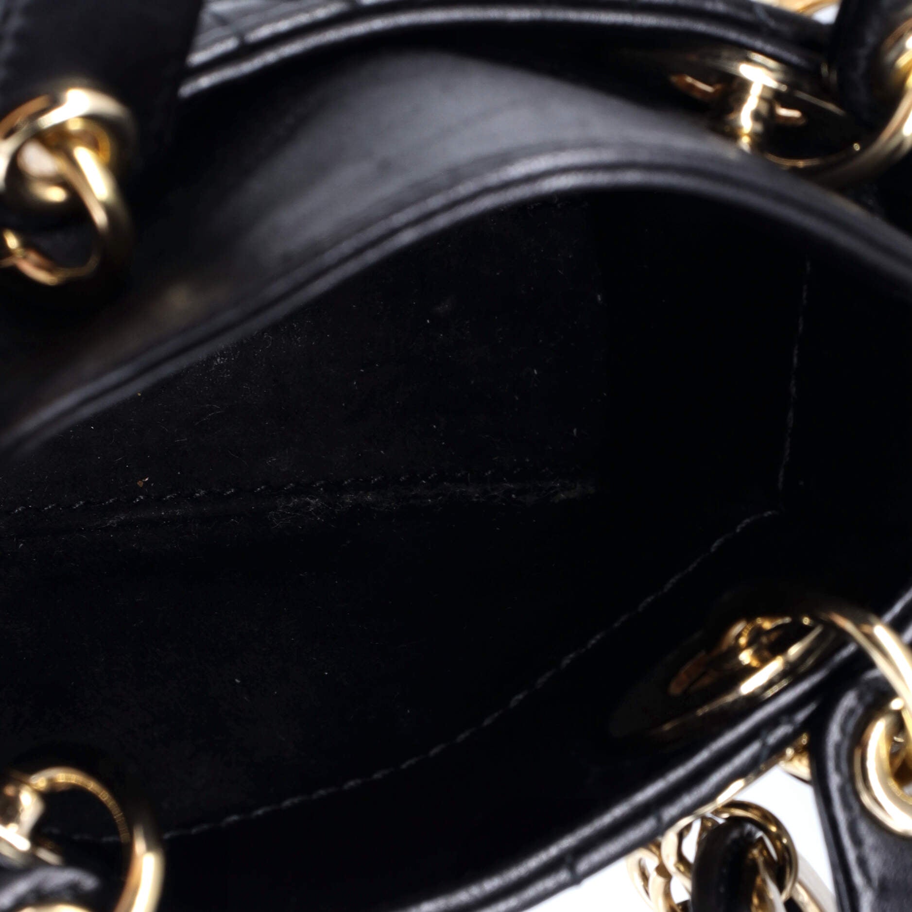 Lady Dior Bag Cannage Quilt Lambskin Micro