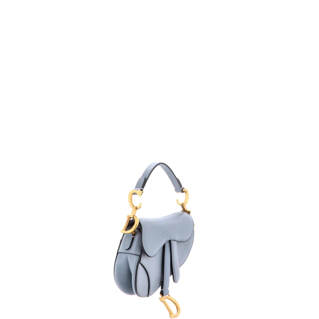 Saddle Handbag with Strap Leather Micro