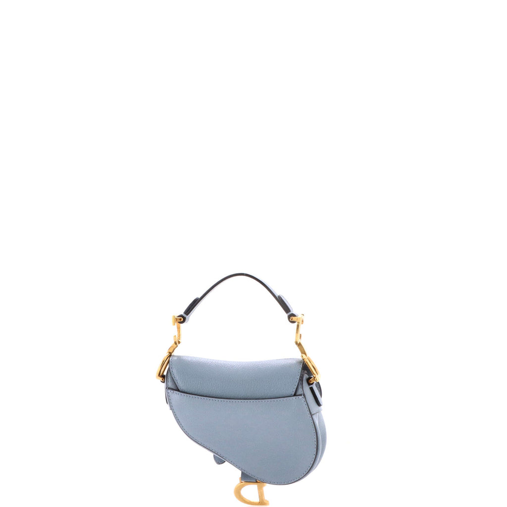 Saddle Handbag with Strap Leather Micro