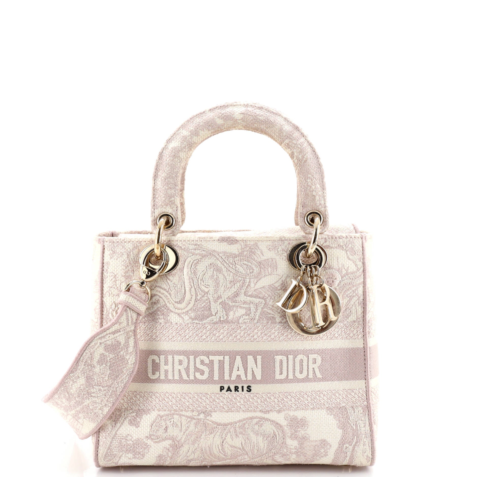Toile de Jouy Lady D-Lite Bag Embroidered Canvas