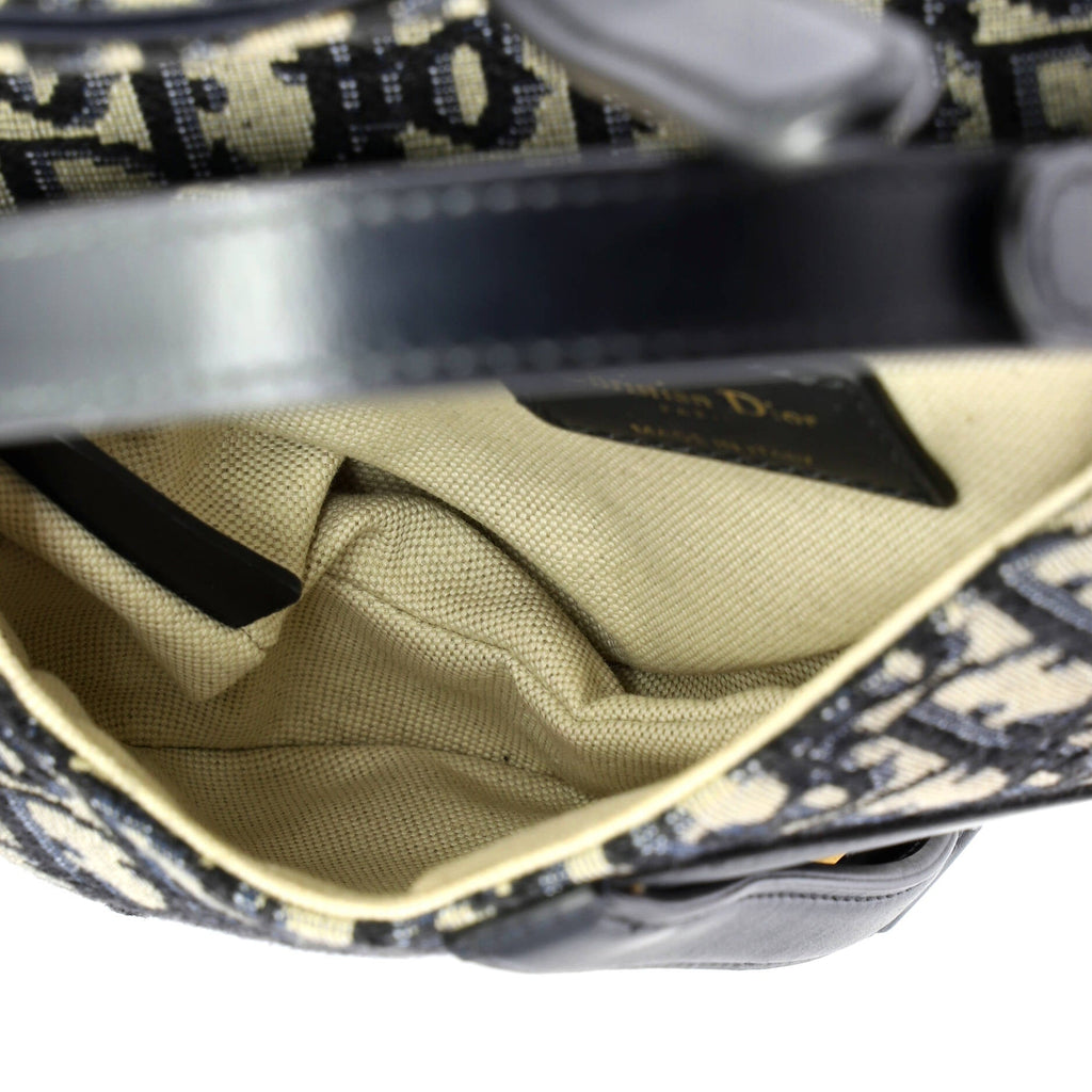 Saddle Handbag Oblique Canvas Mini