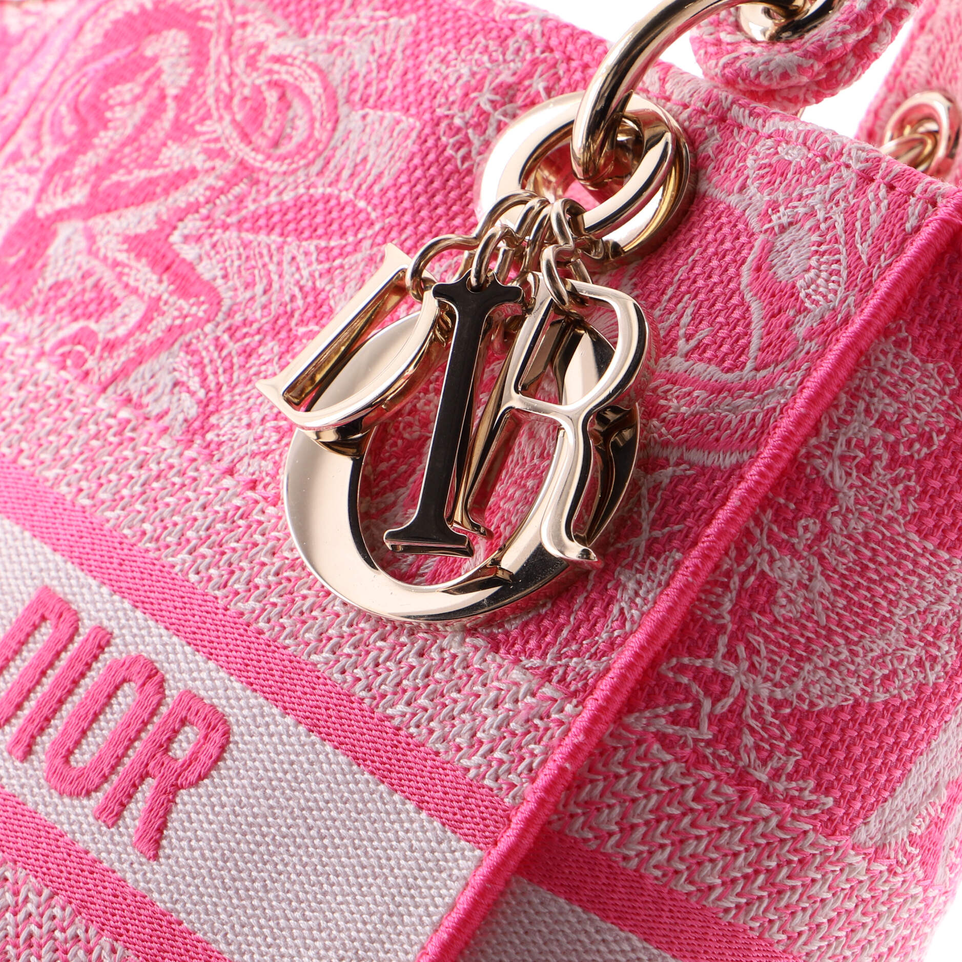Toile de Jouy Lady D-Lite Bag Embroidered Canvas