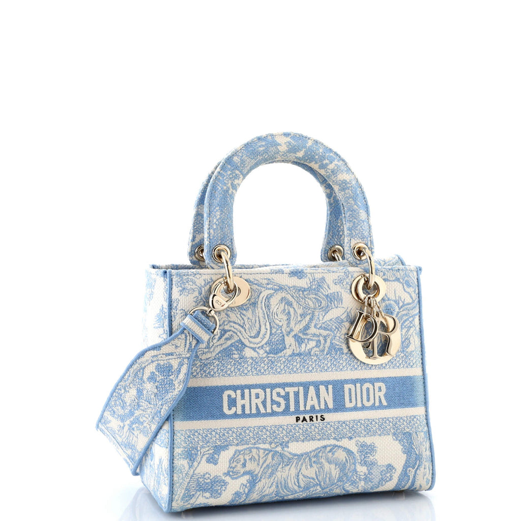 Toile de Jouy Lady D-Lite Bag Embroidered Canvas