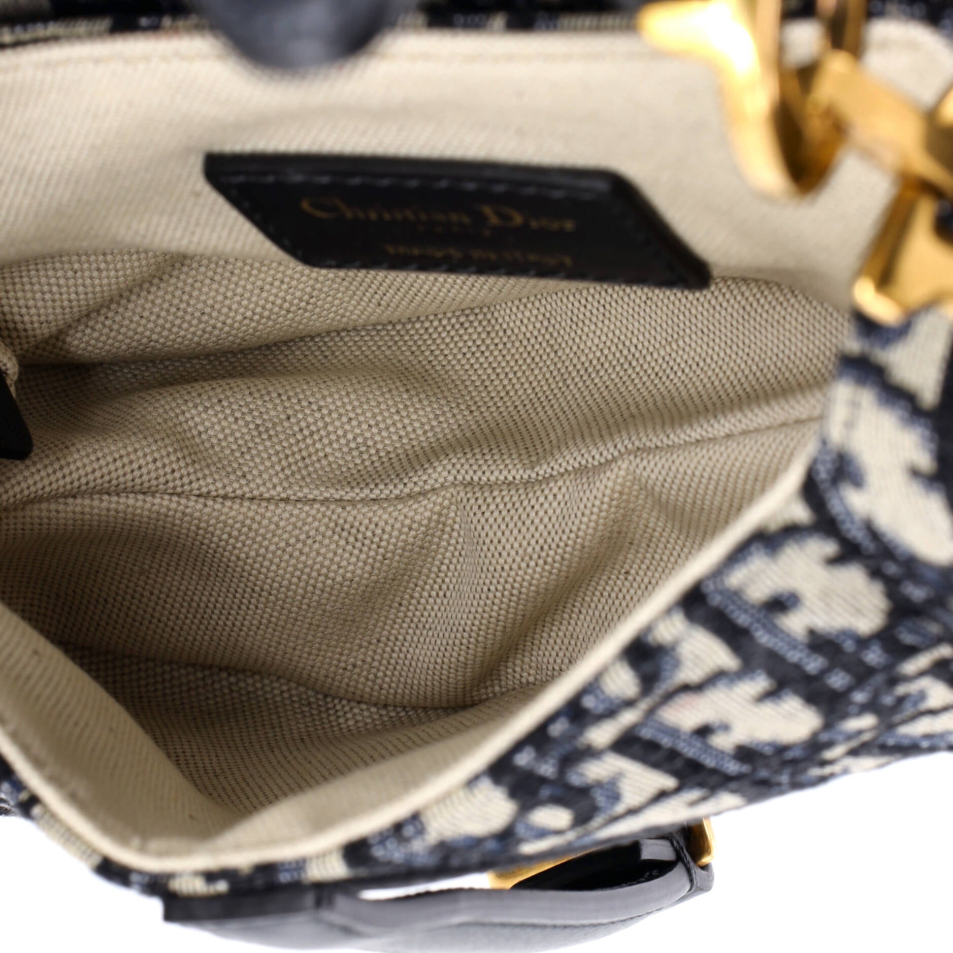 Saddle Handbag Oblique Canvas Mini