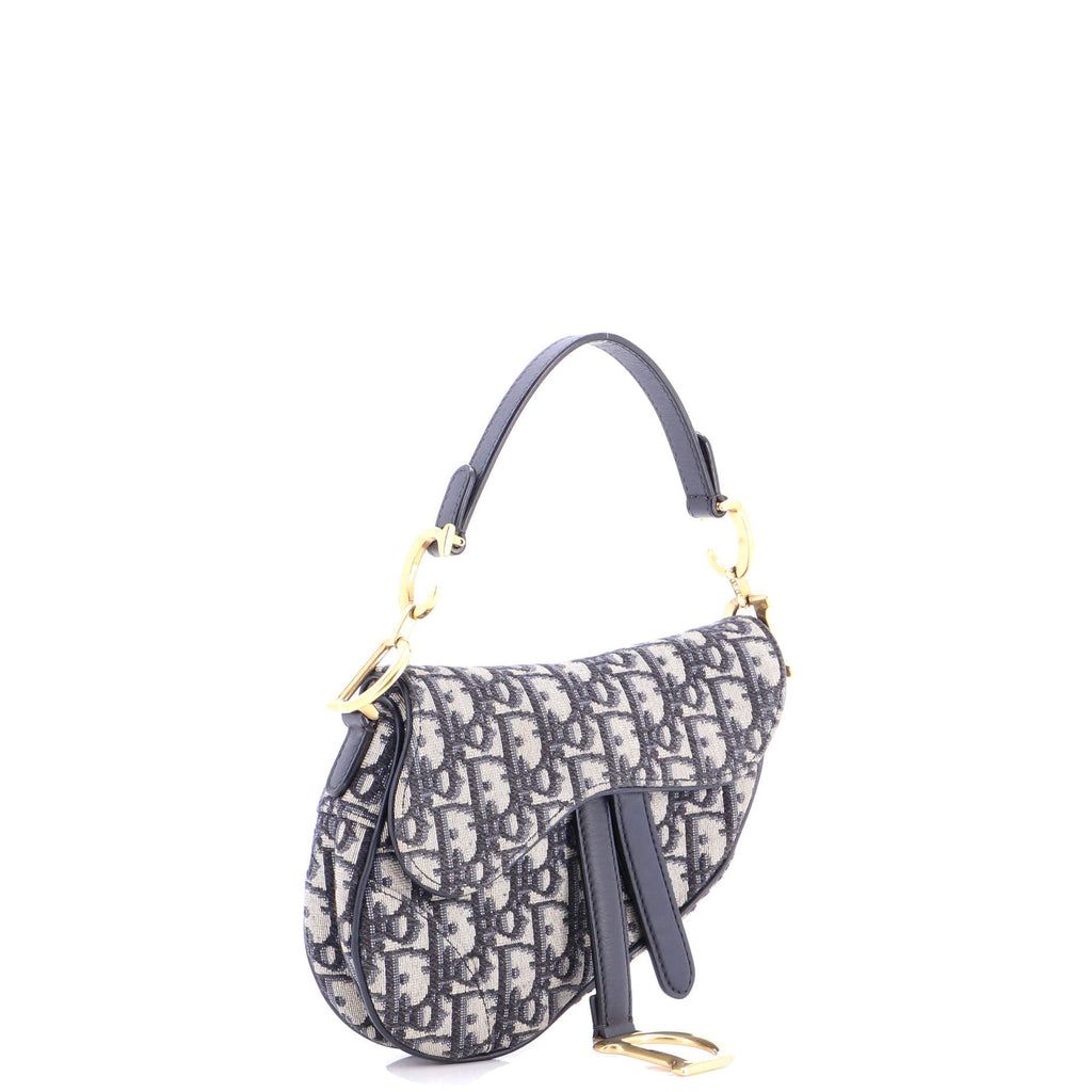 Saddle Handbag Oblique Canvas Mini