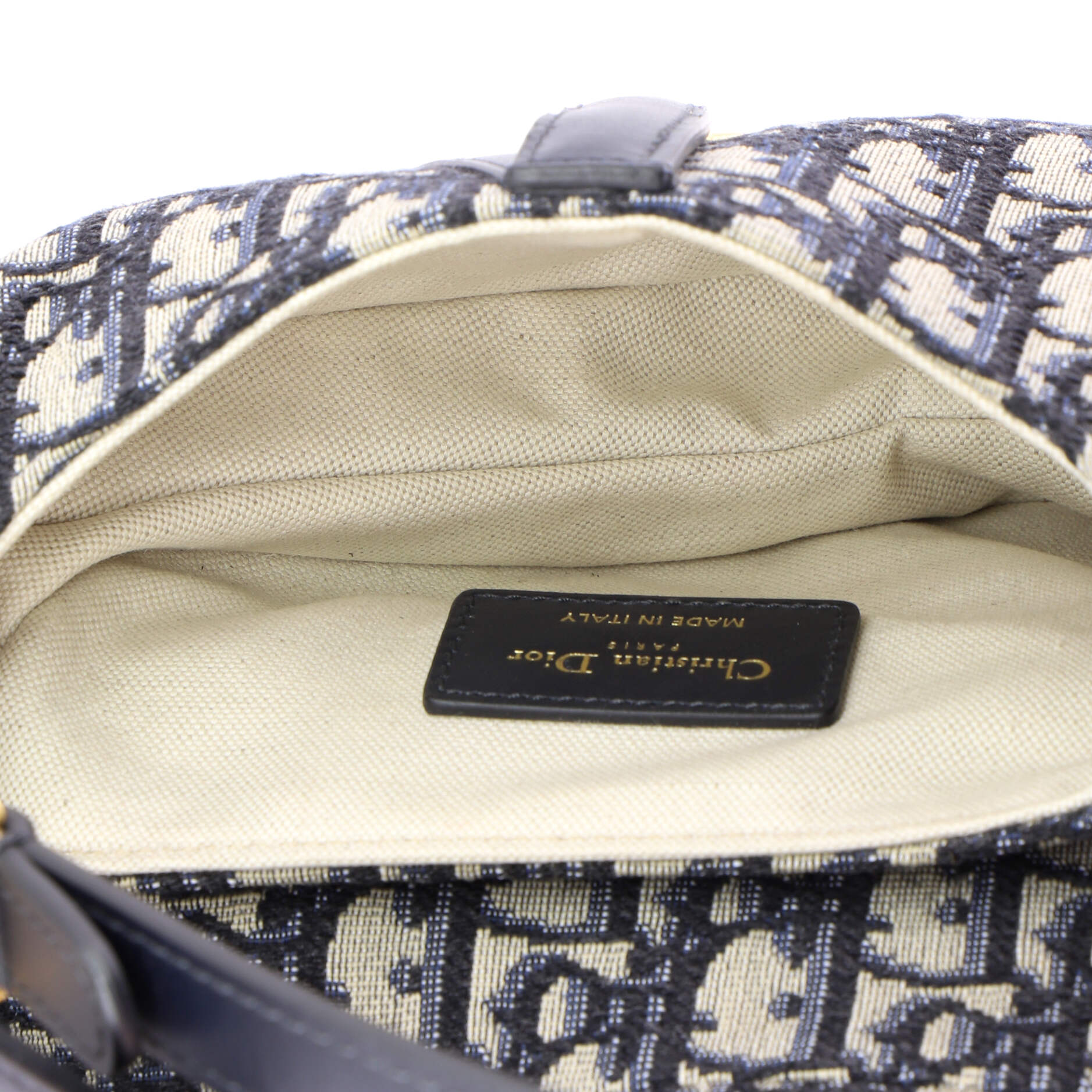 Saddle Handbag Oblique Canvas Mini