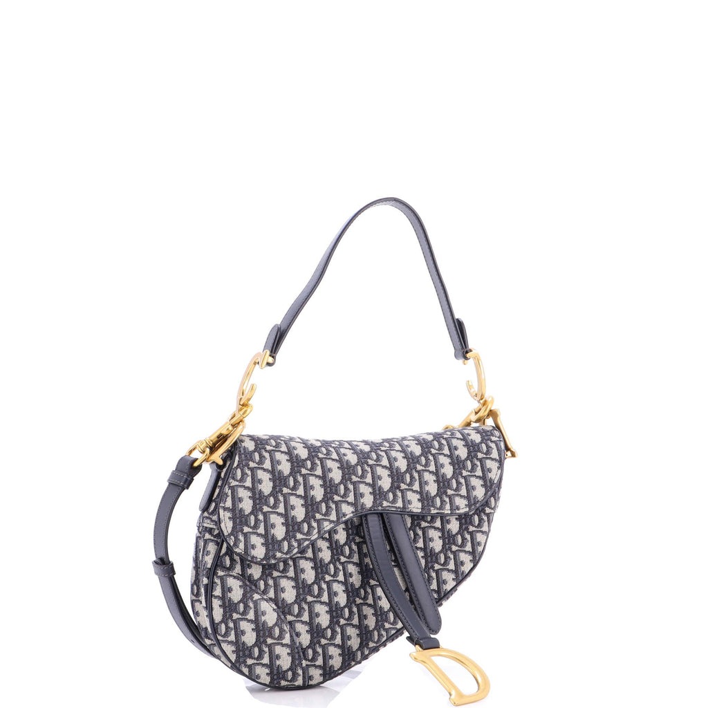 Saddle Handbag with Strap Oblique Canvas Medium