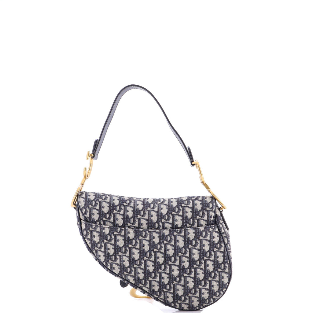 Saddle Handbag with Strap Oblique Canvas Medium