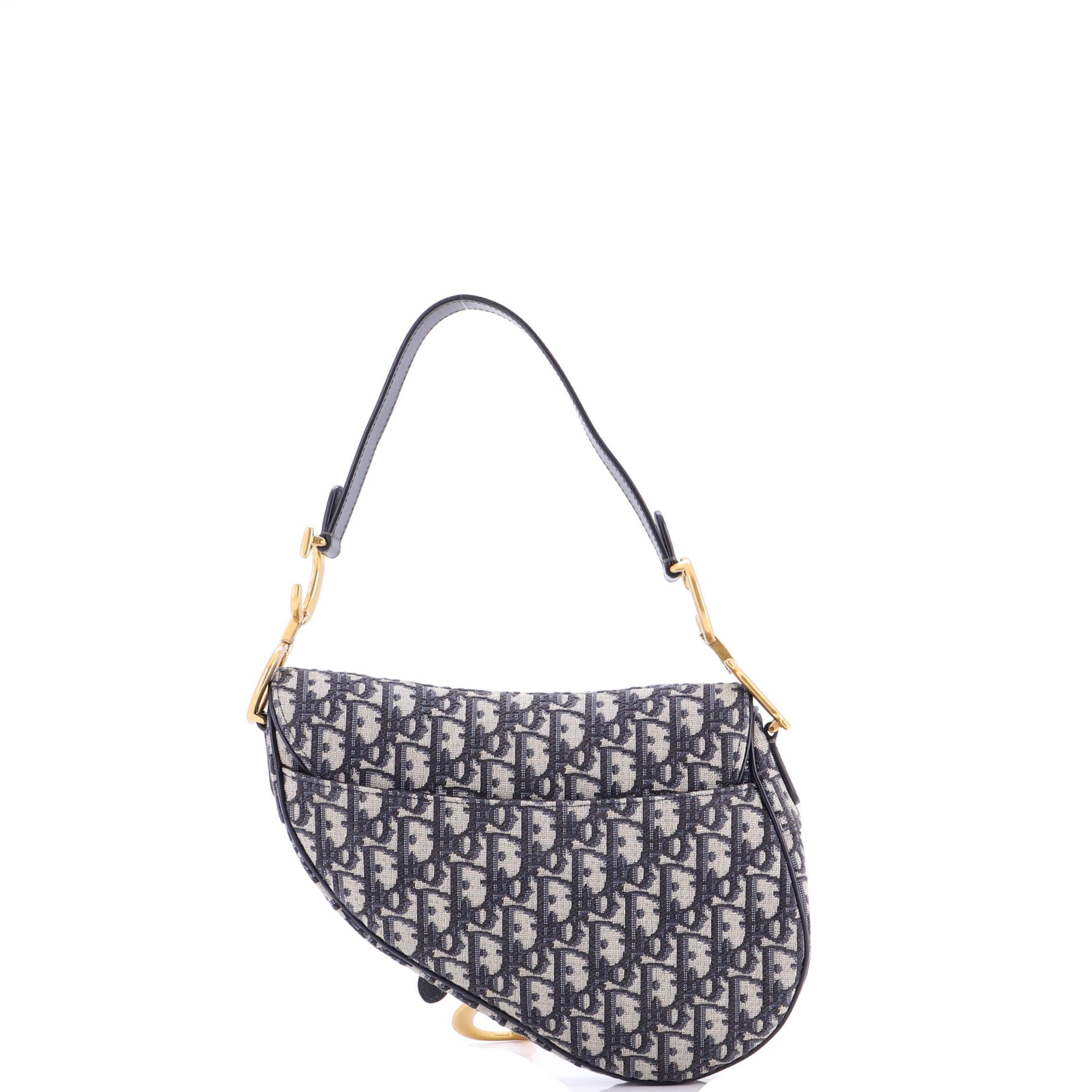 Saddle Handbag with Strap Oblique Canvas Medium