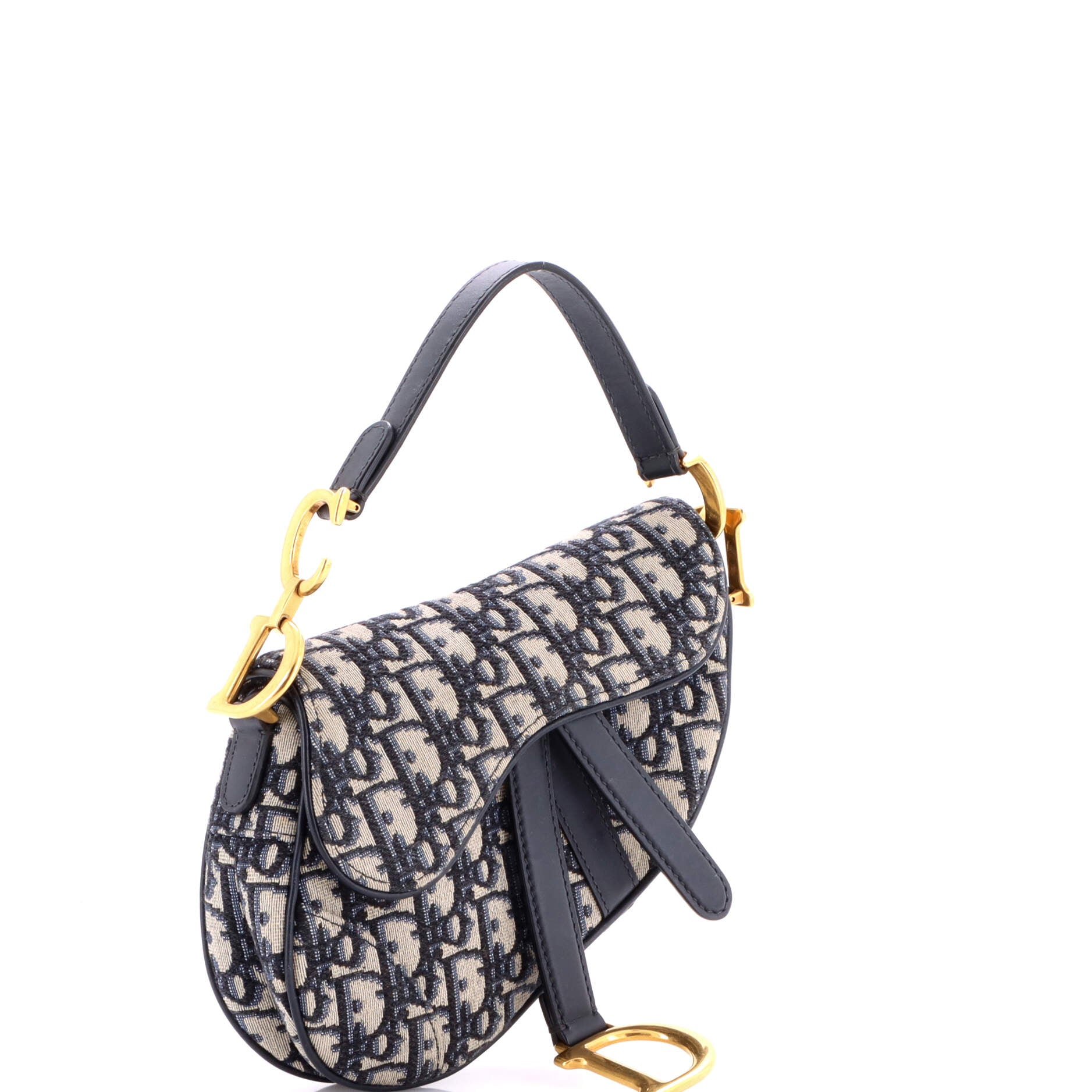Saddle Handbag Oblique Canvas Mini