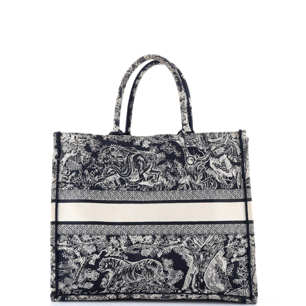 Book Tote Embroidered Canvas Large