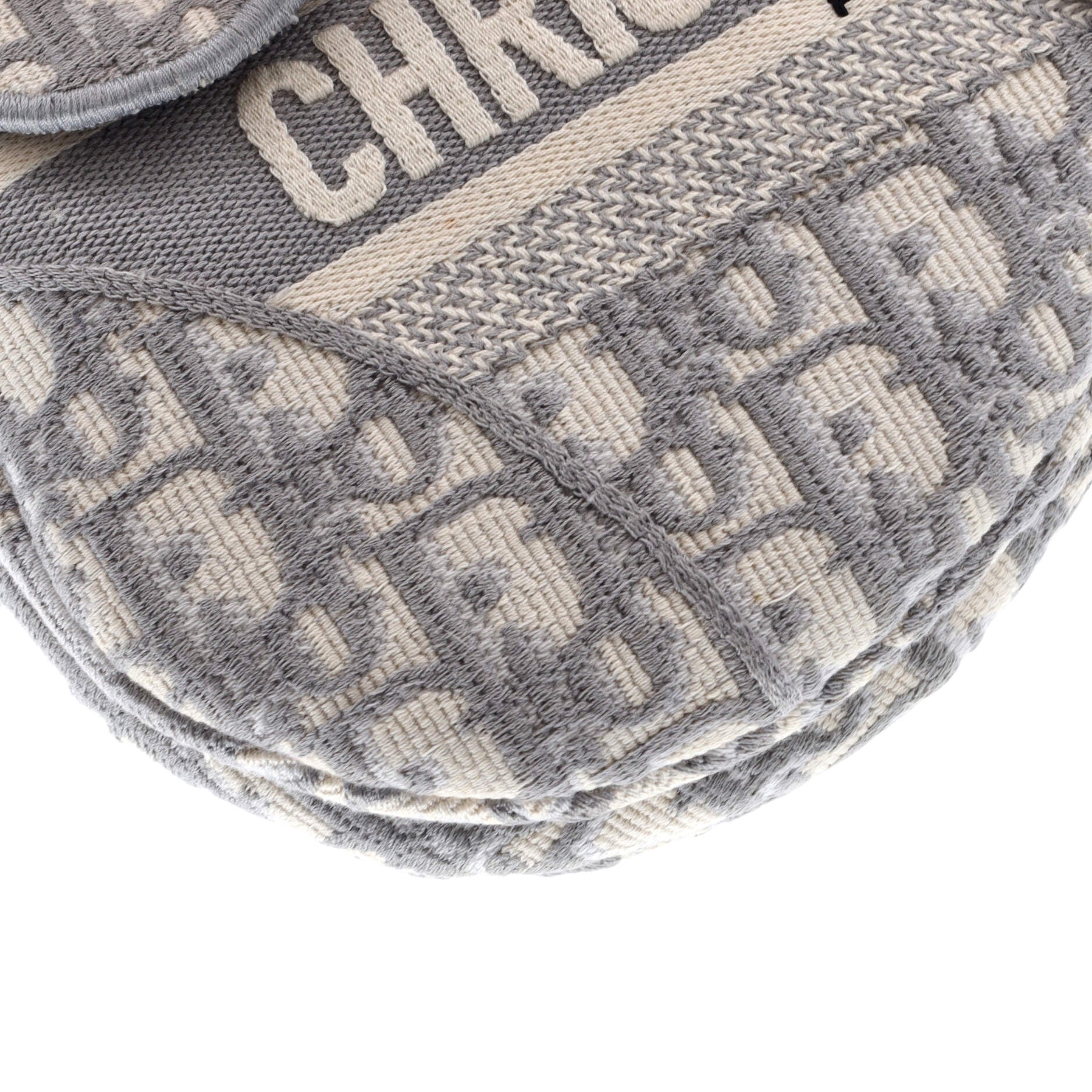 Saddle Handbag Logo Embroidered Oblique Canvas Medium