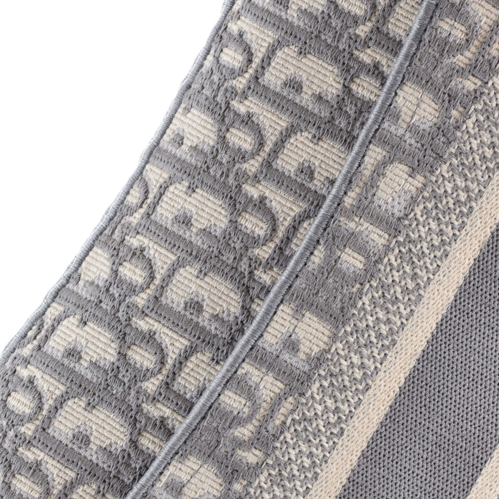 Saddle Handbag Logo Embroidered Oblique Canvas Medium