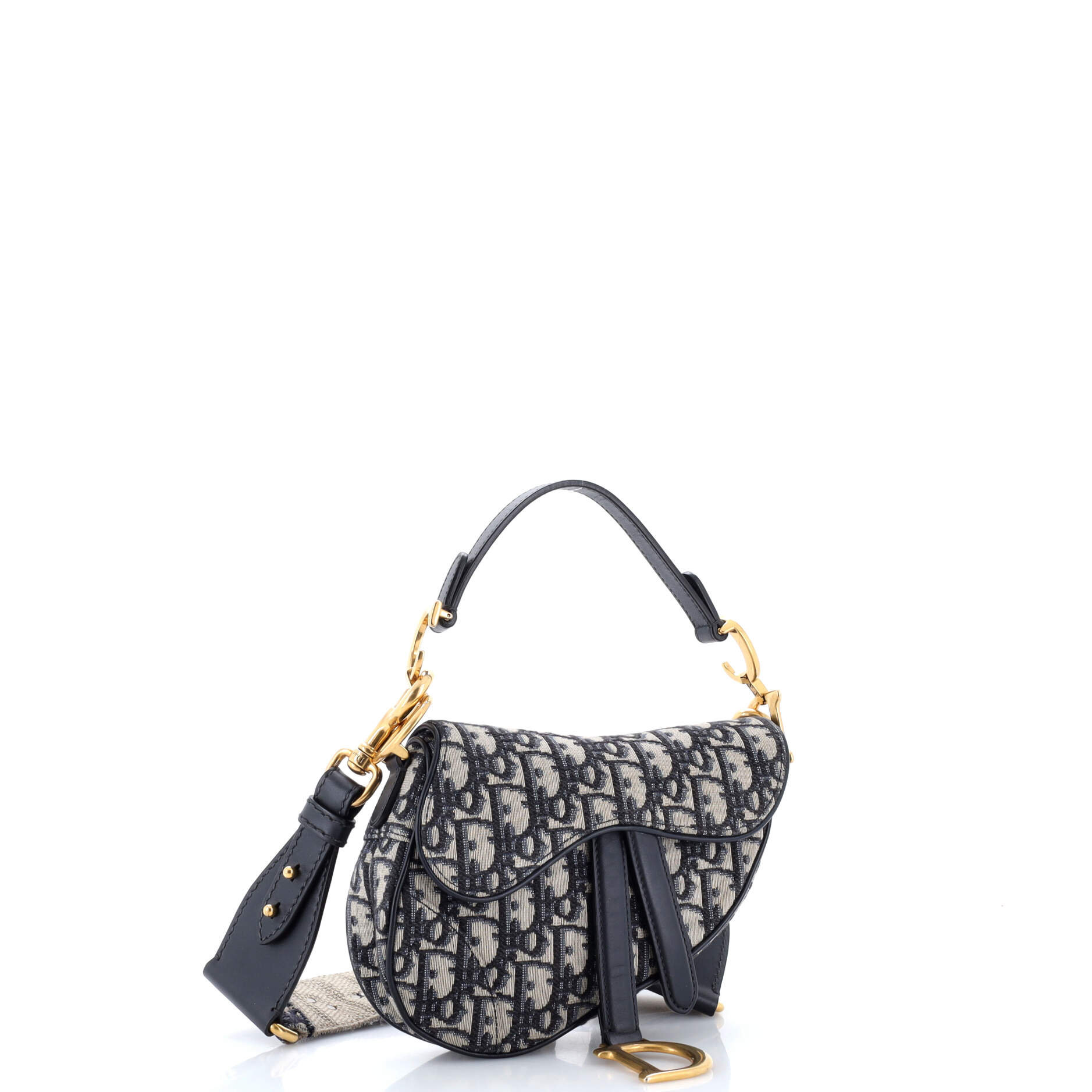 Saddle Handbag Oblique Canvas Mini