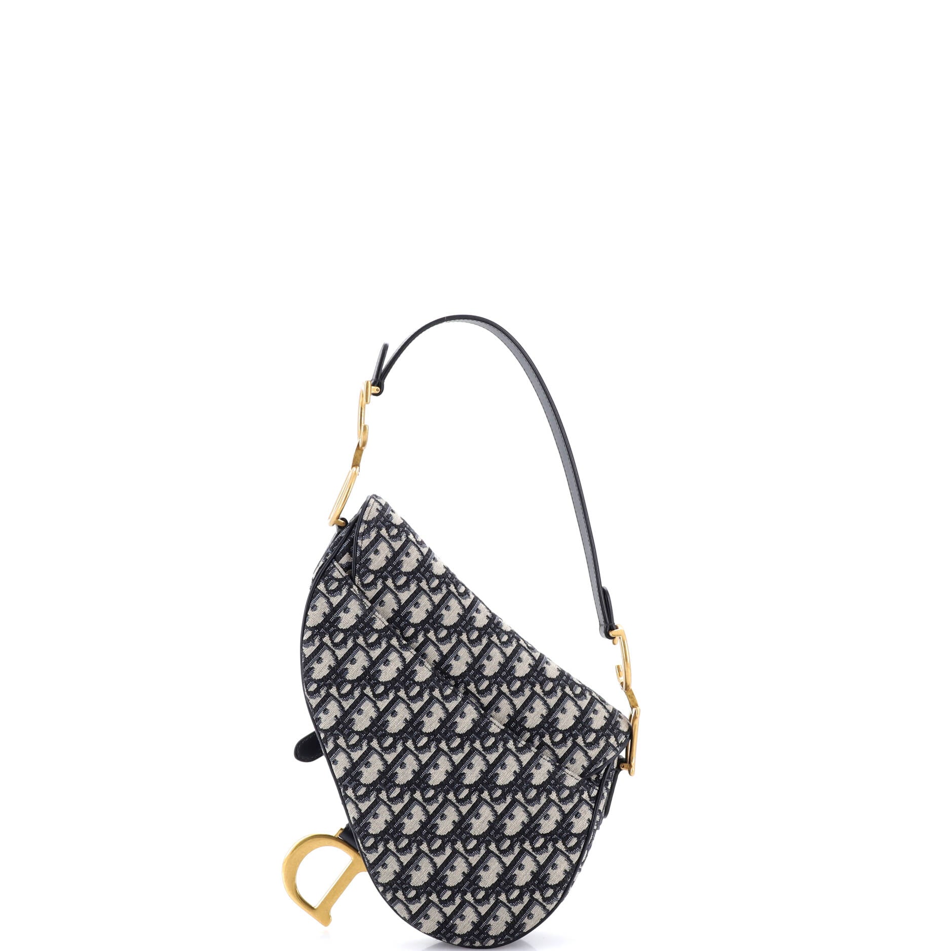 Saddle Handbag with Strap Oblique Canvas Medium