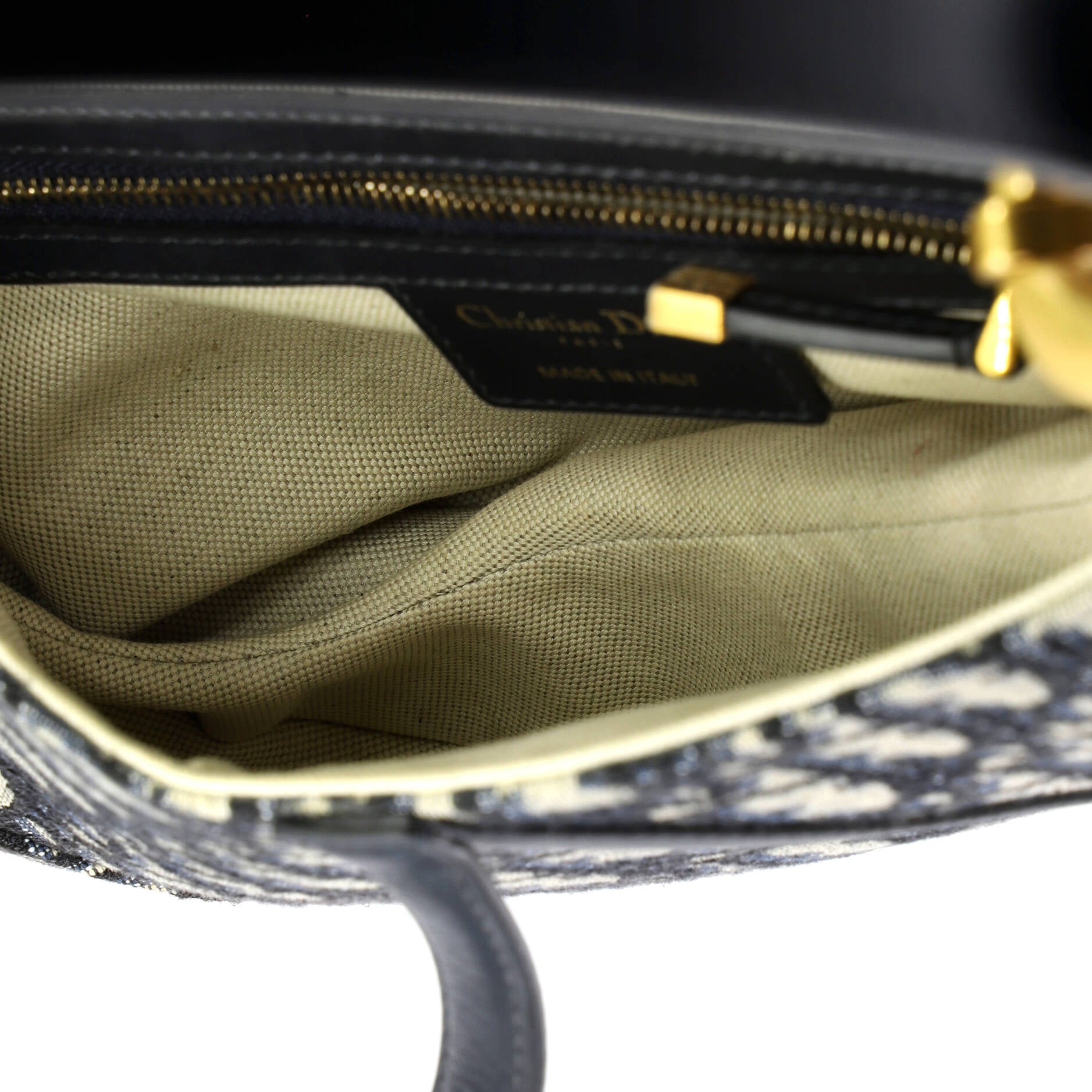 Saddle Handbag with Strap Oblique Canvas Medium