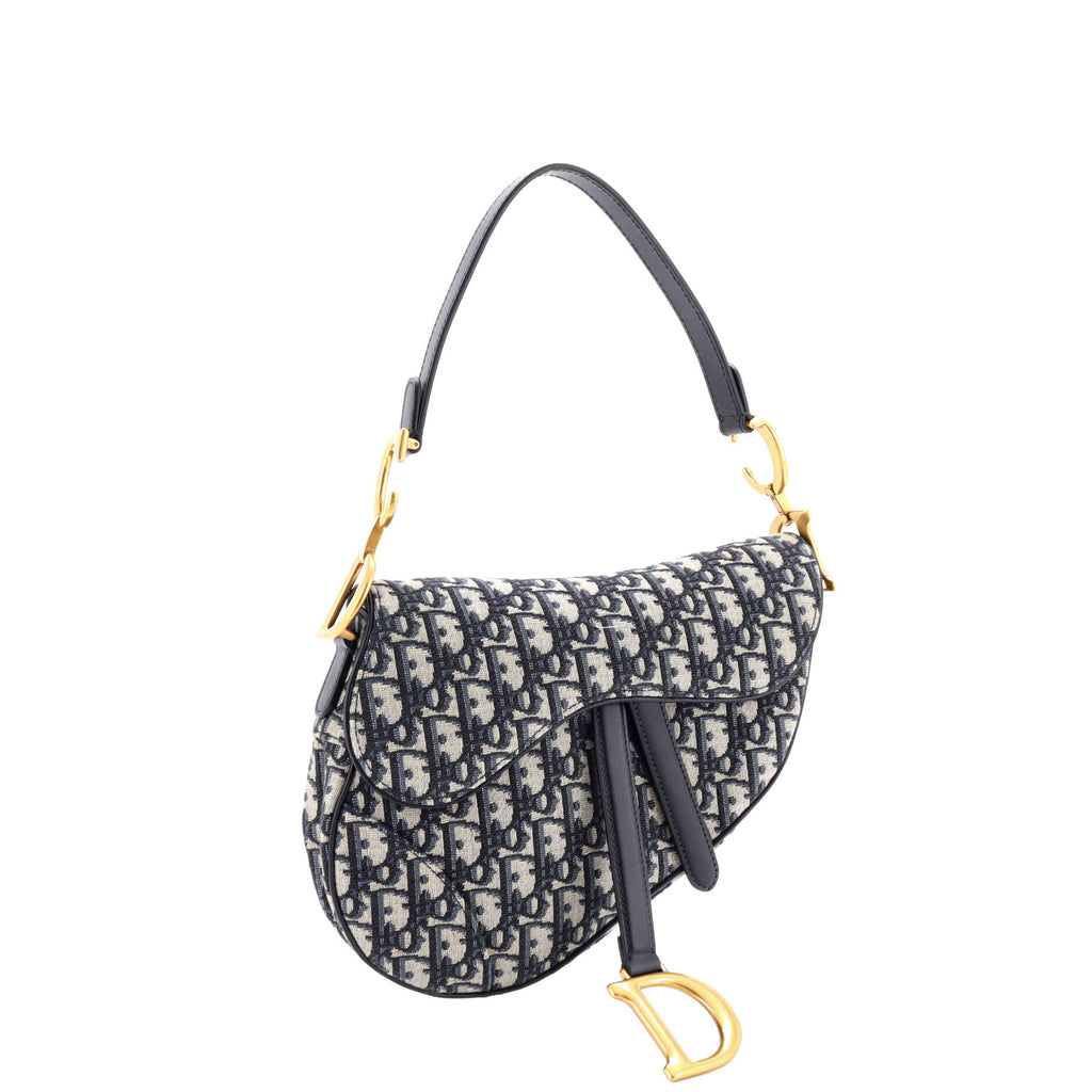 Saddle Handbag with Strap Oblique Canvas Medium