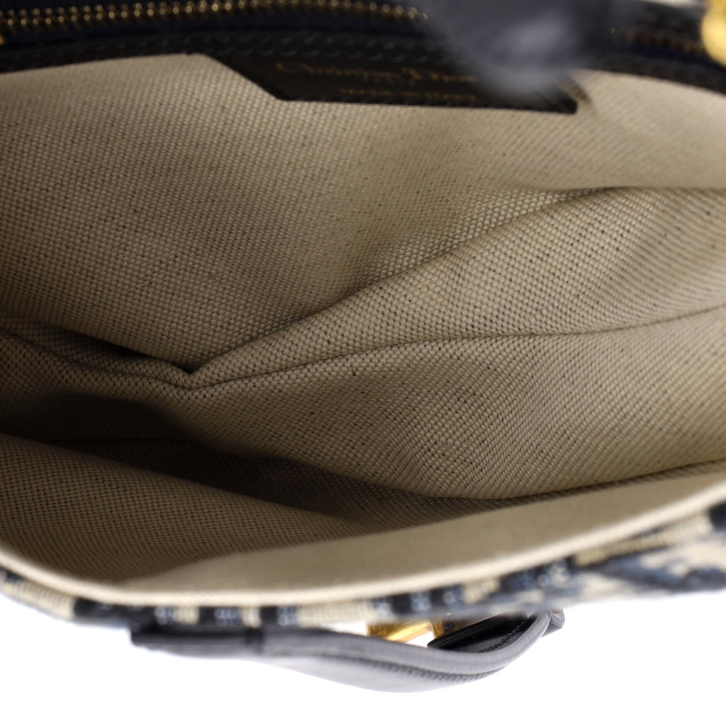 Saddle Handbag with Strap Oblique Canvas Medium