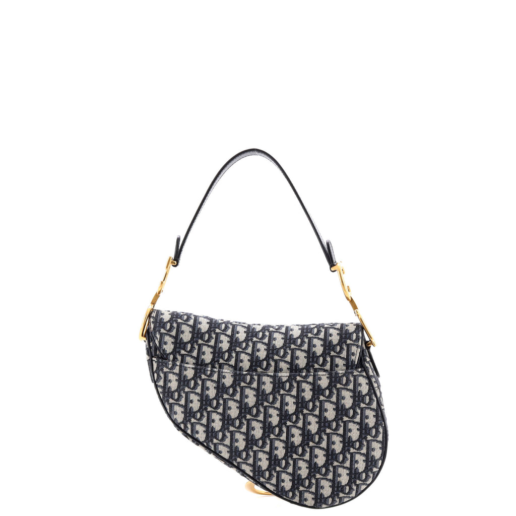 Saddle Handbag with Strap Oblique Canvas Medium