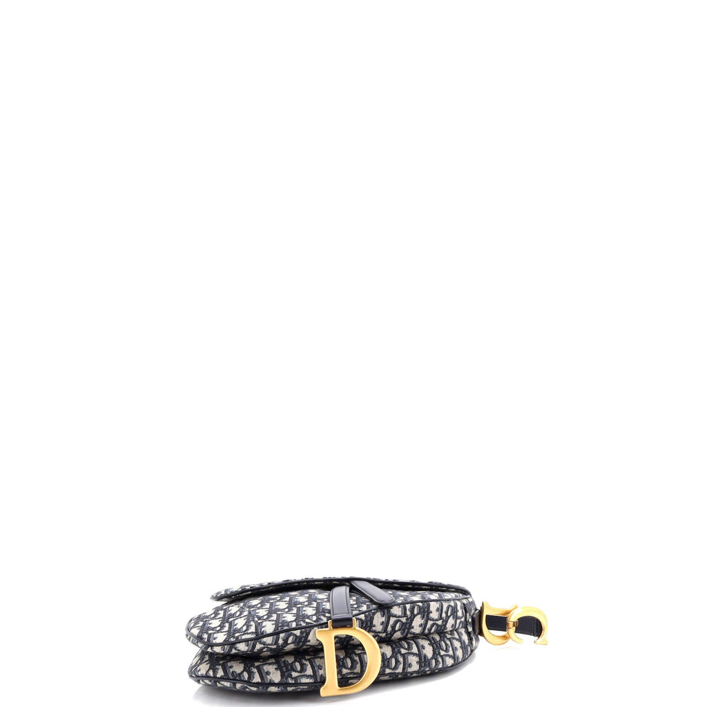 Saddle Handbag with Strap Oblique Canvas Medium
