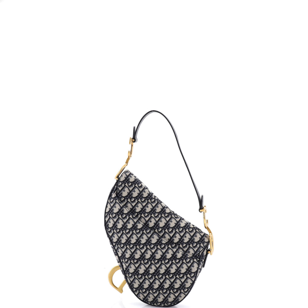 Saddle Handbag with Strap Oblique Canvas Medium
