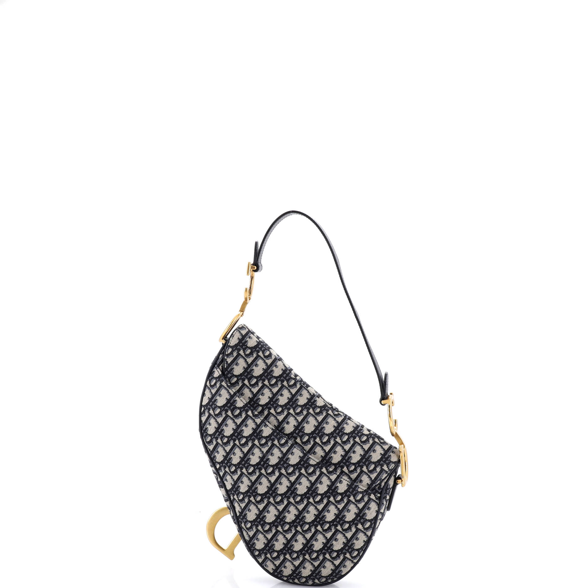 Saddle Handbag with Strap Oblique Canvas Medium