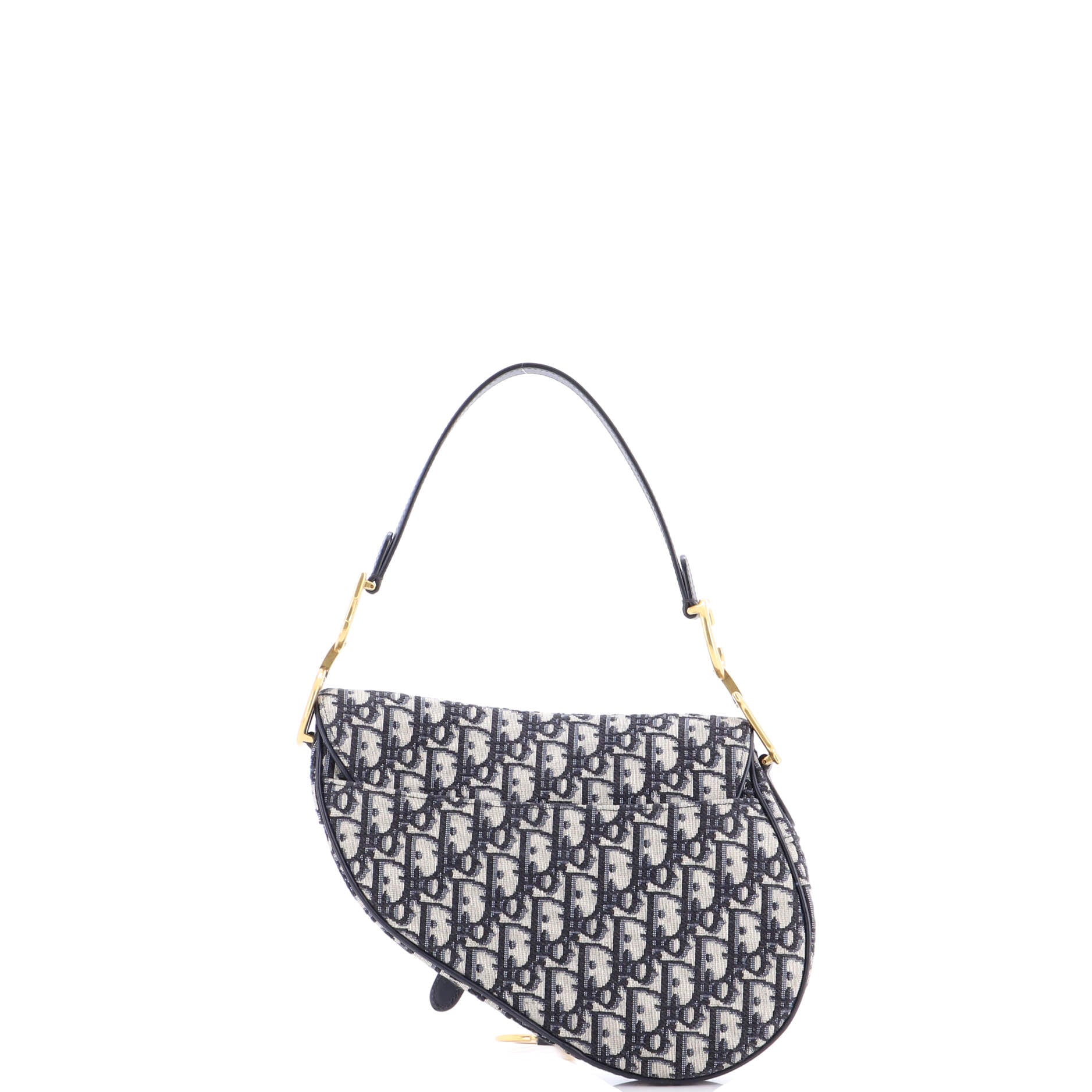 Saddle Handbag with Strap Oblique Canvas Medium