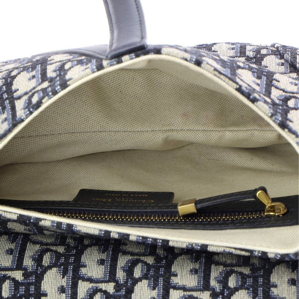 Saddle Handbag with Strap Oblique Canvas Medium