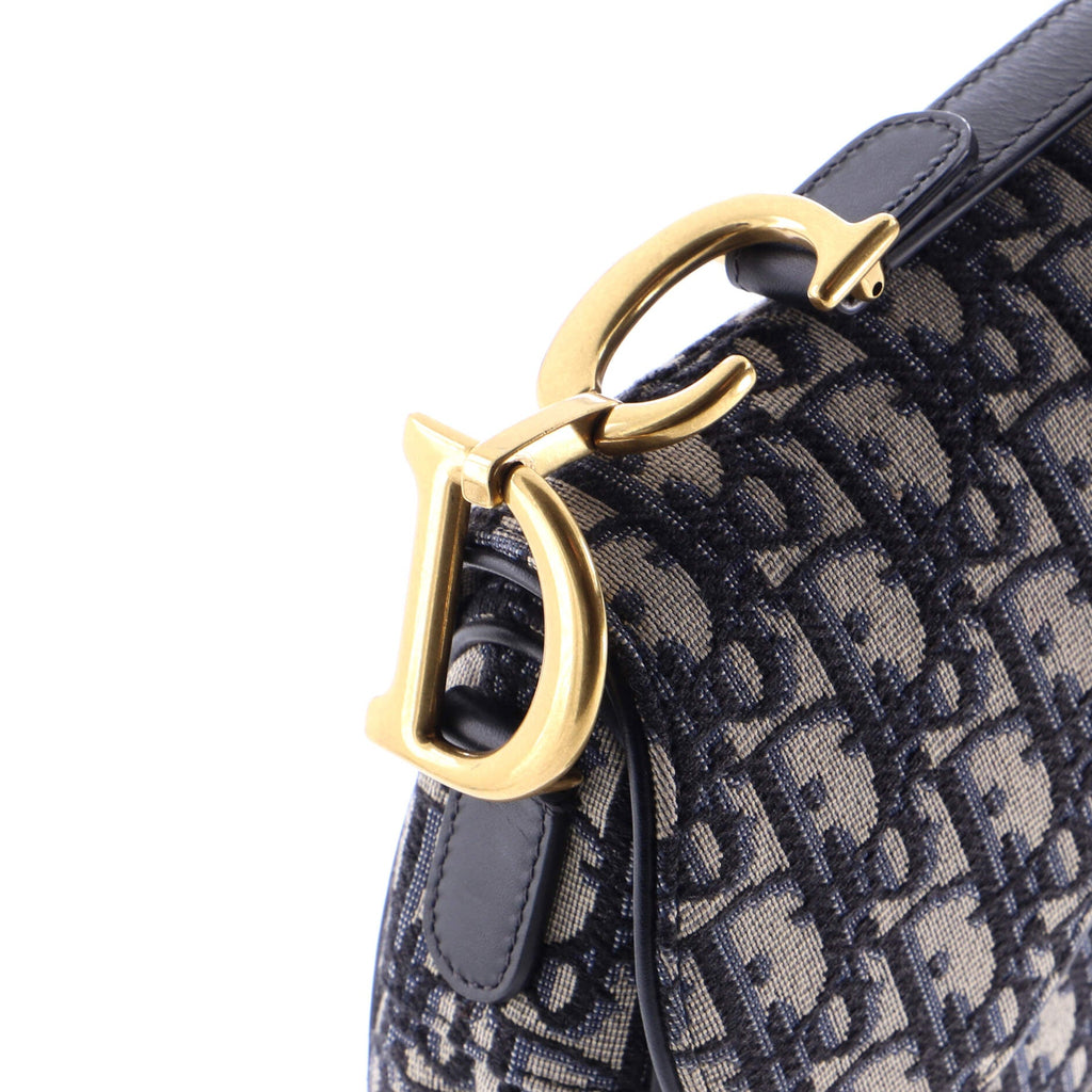 Saddle Handbag with Strap Oblique Canvas Medium