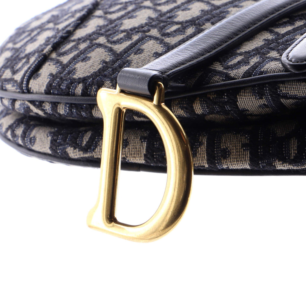 Saddle Handbag with Strap Oblique Canvas Medium