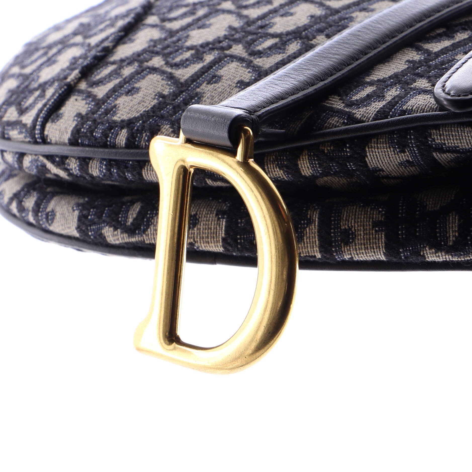 Saddle Handbag with Strap Oblique Canvas Medium
