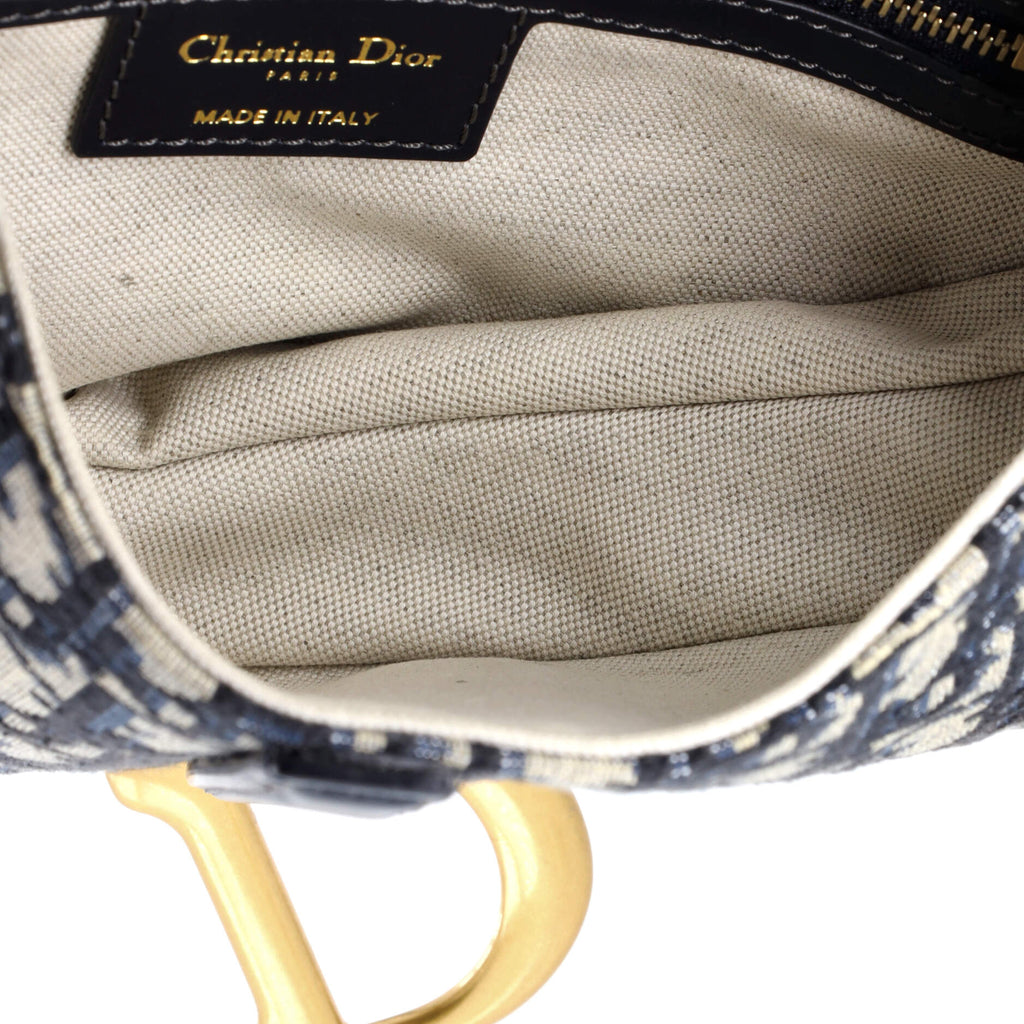 Saddle Handbag with Strap Oblique Canvas Medium