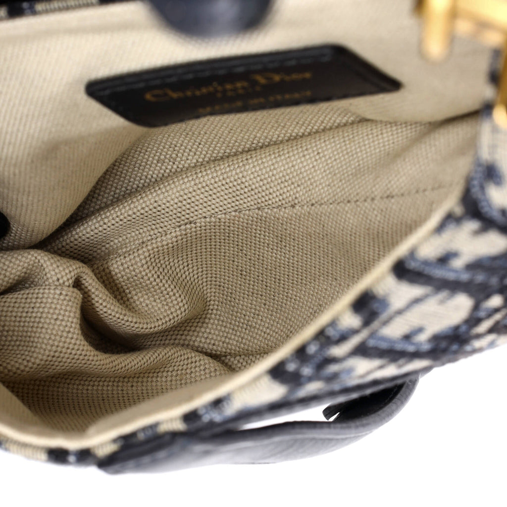 Saddle Handbag Oblique Canvas Mini