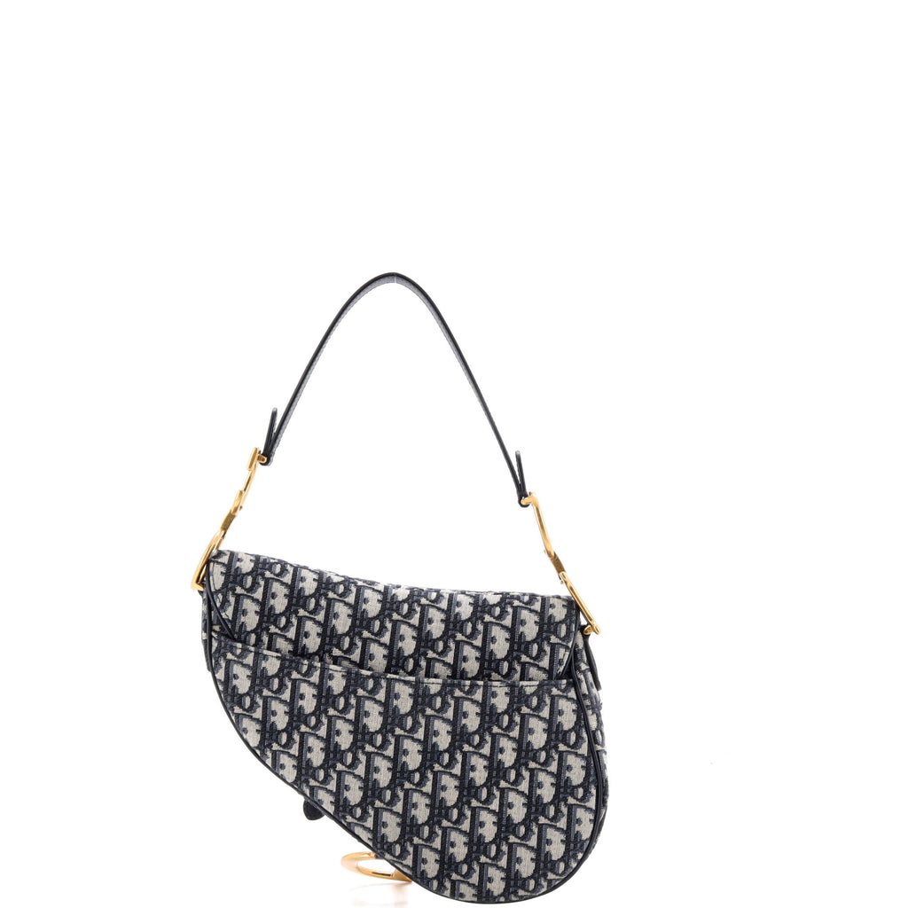 Saddle Handbag with Strap Oblique Canvas Medium