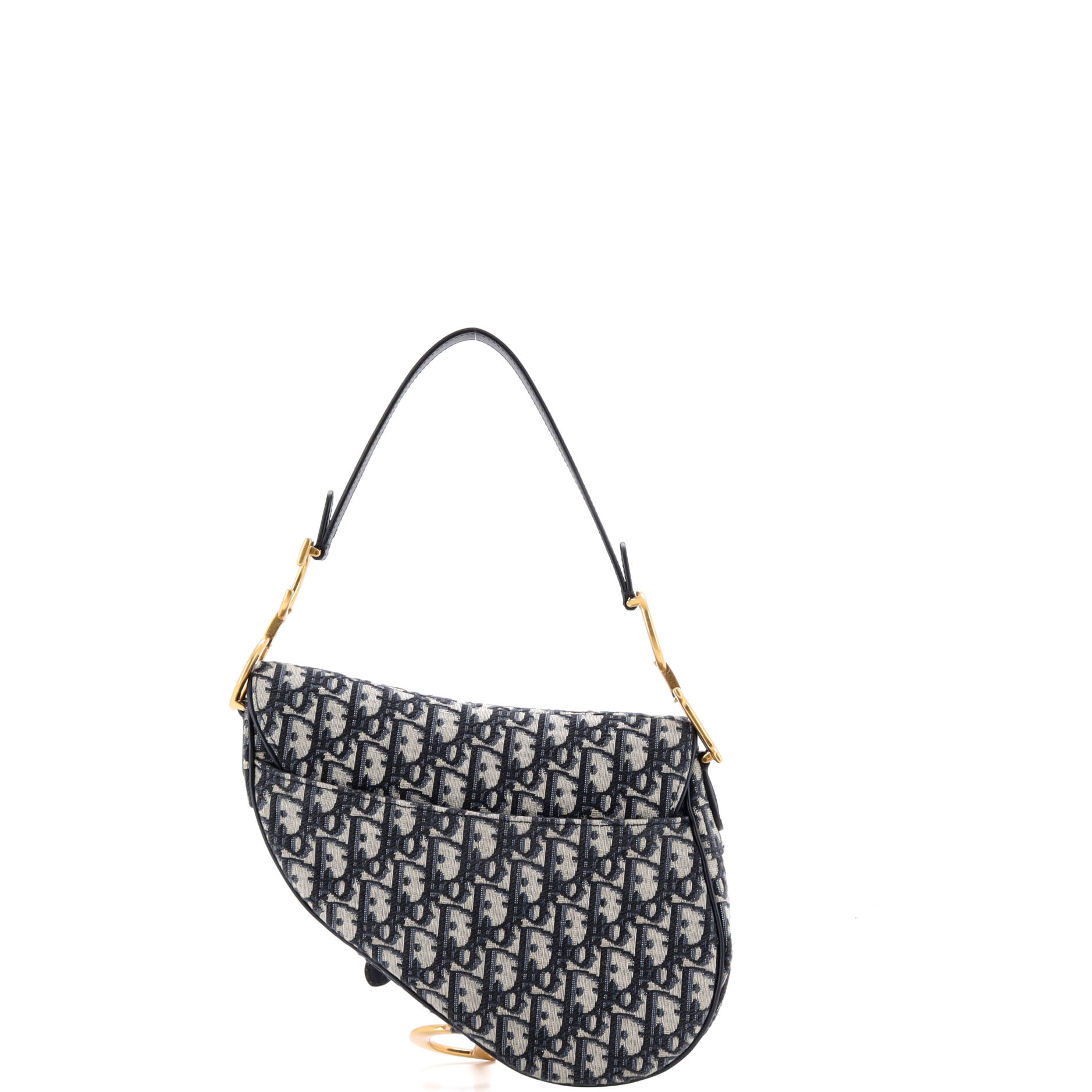 Saddle Handbag with Strap Oblique Canvas Medium