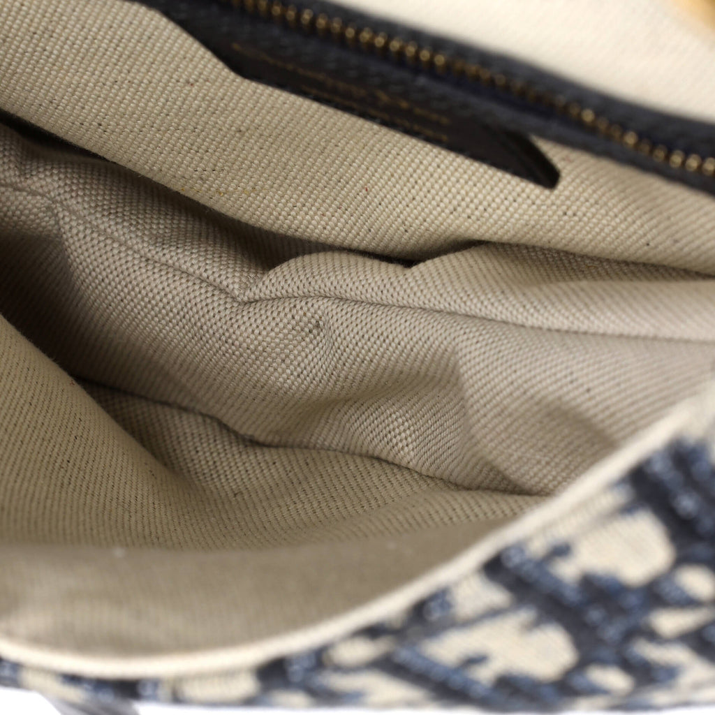 Saddle Handbag with Strap Oblique Canvas Medium