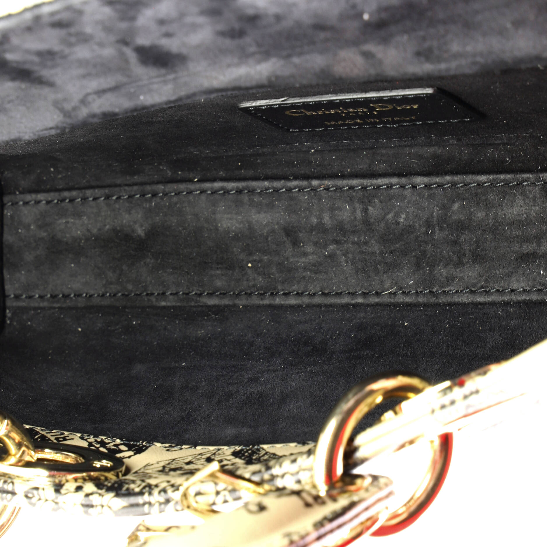 Lady D-Joy Bag Printed Leather Small