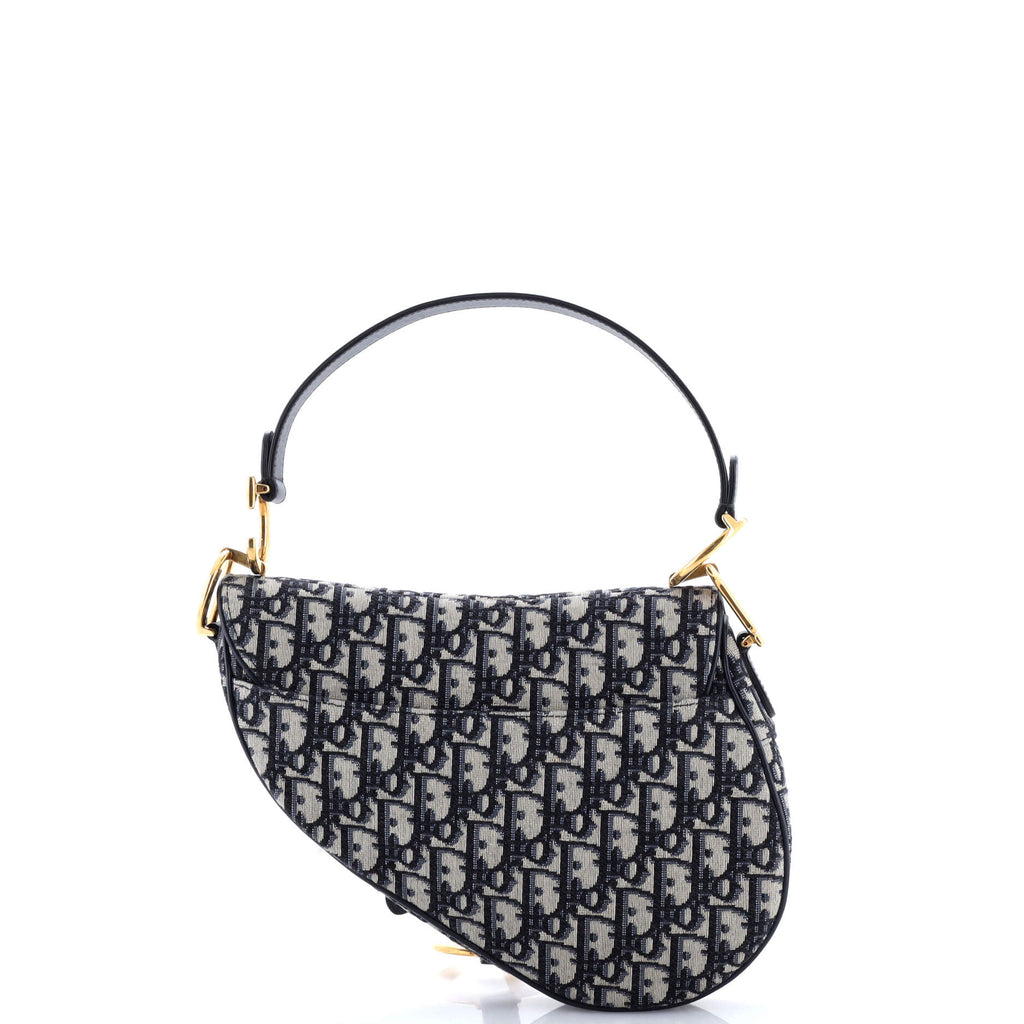 Saddle Handbag with Strap Oblique Canvas Medium