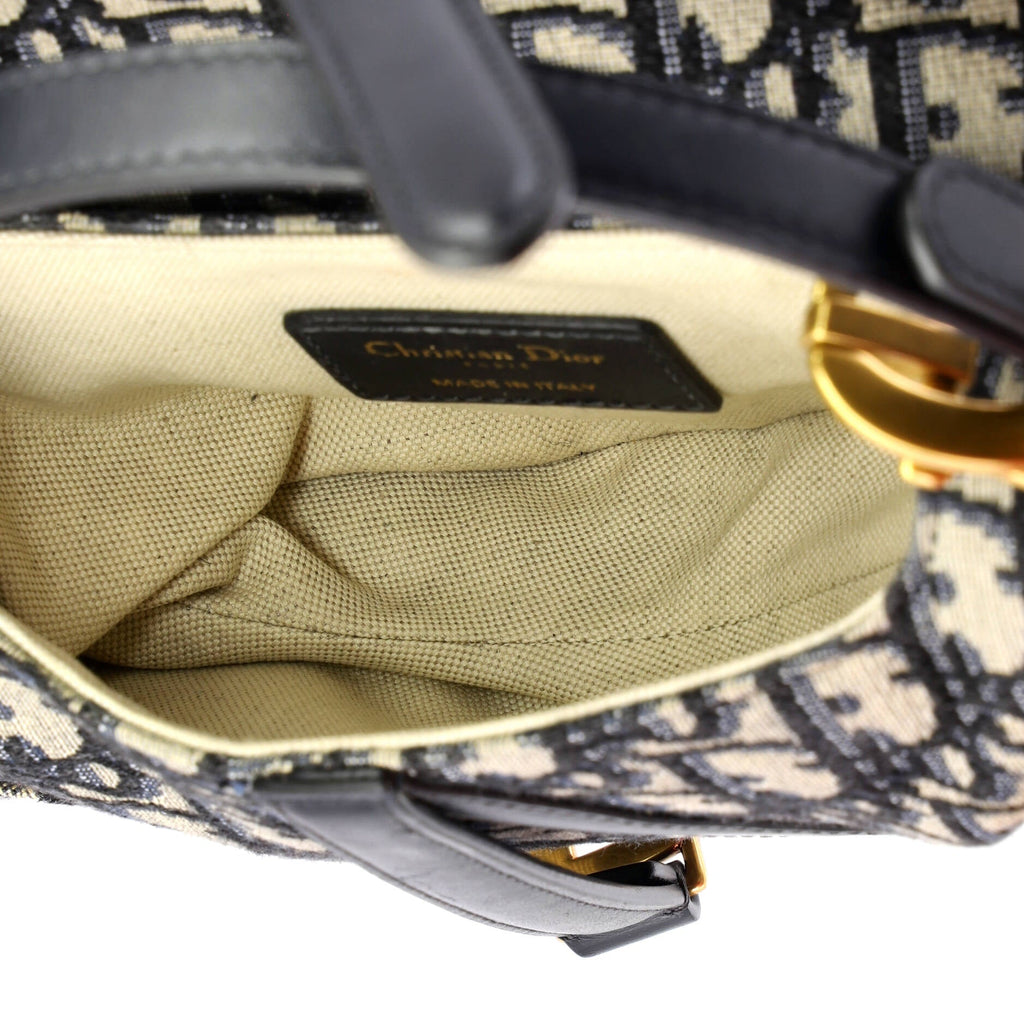 Saddle Handbag Oblique Canvas Mini