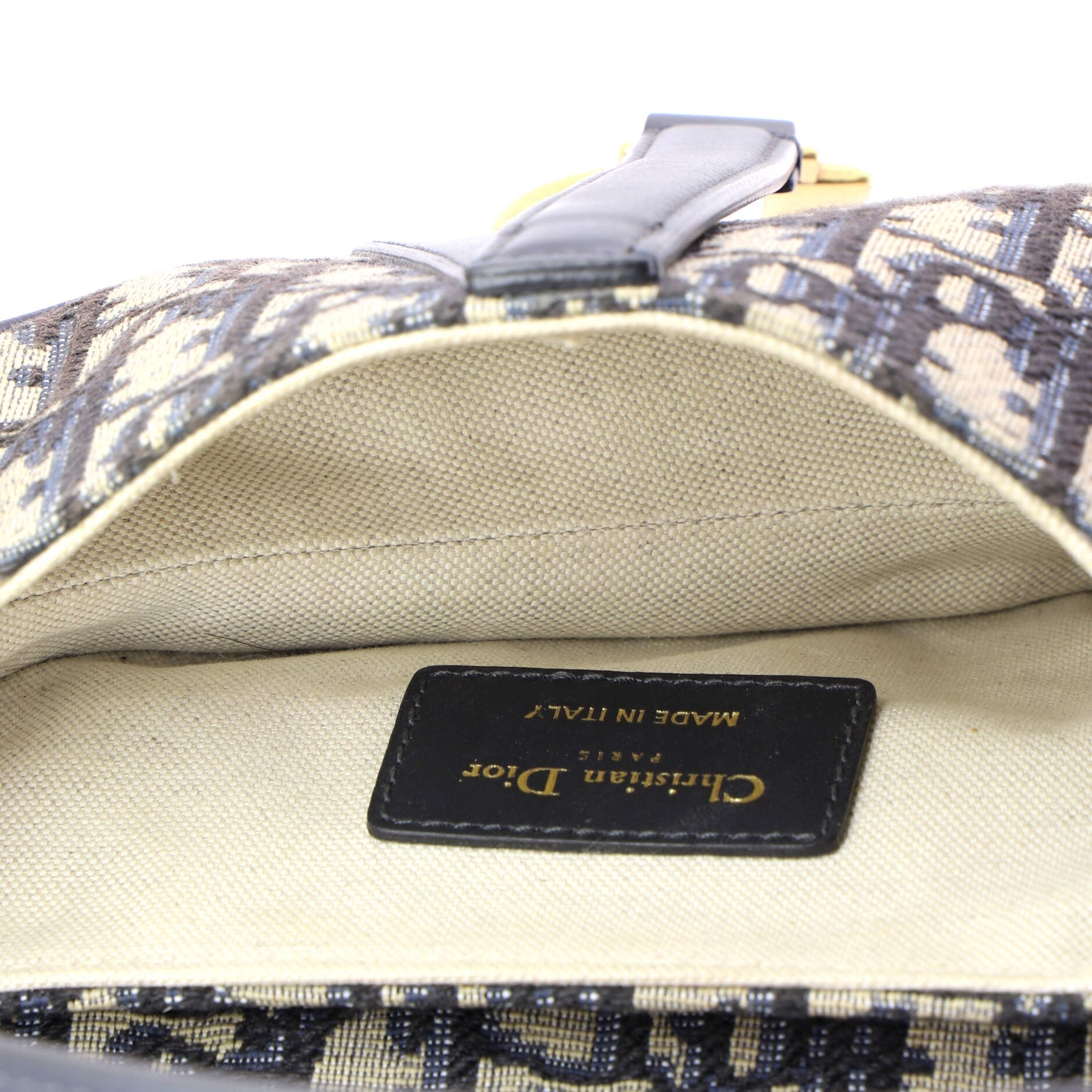 Saddle Handbag Oblique Canvas Mini