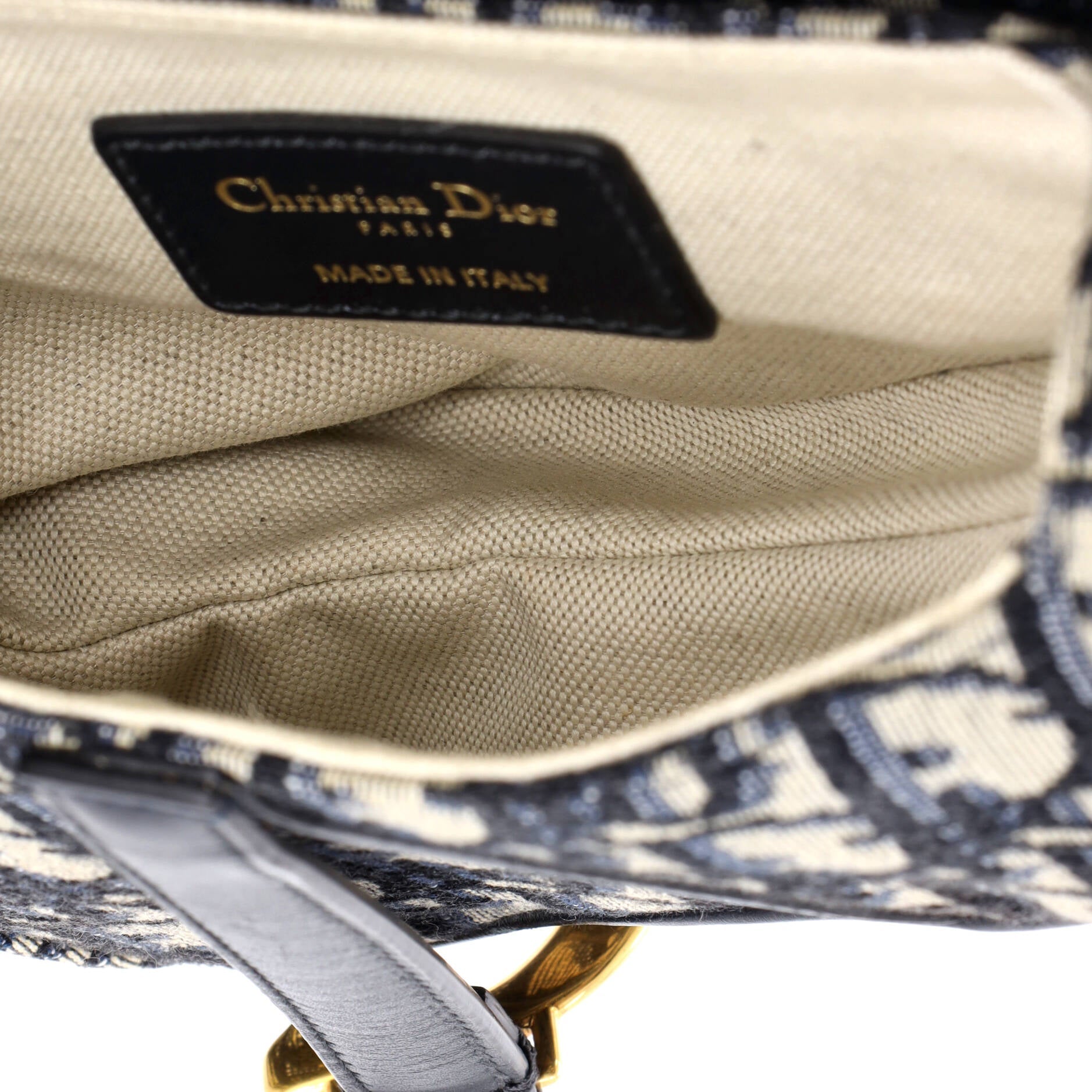 Saddle Handbag Oblique Canvas Mini