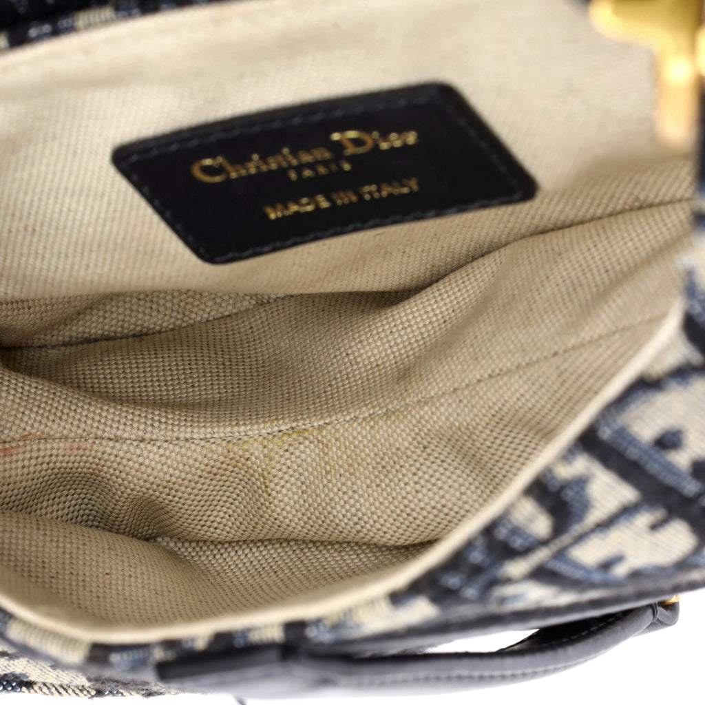 Saddle Handbag Oblique Canvas Mini