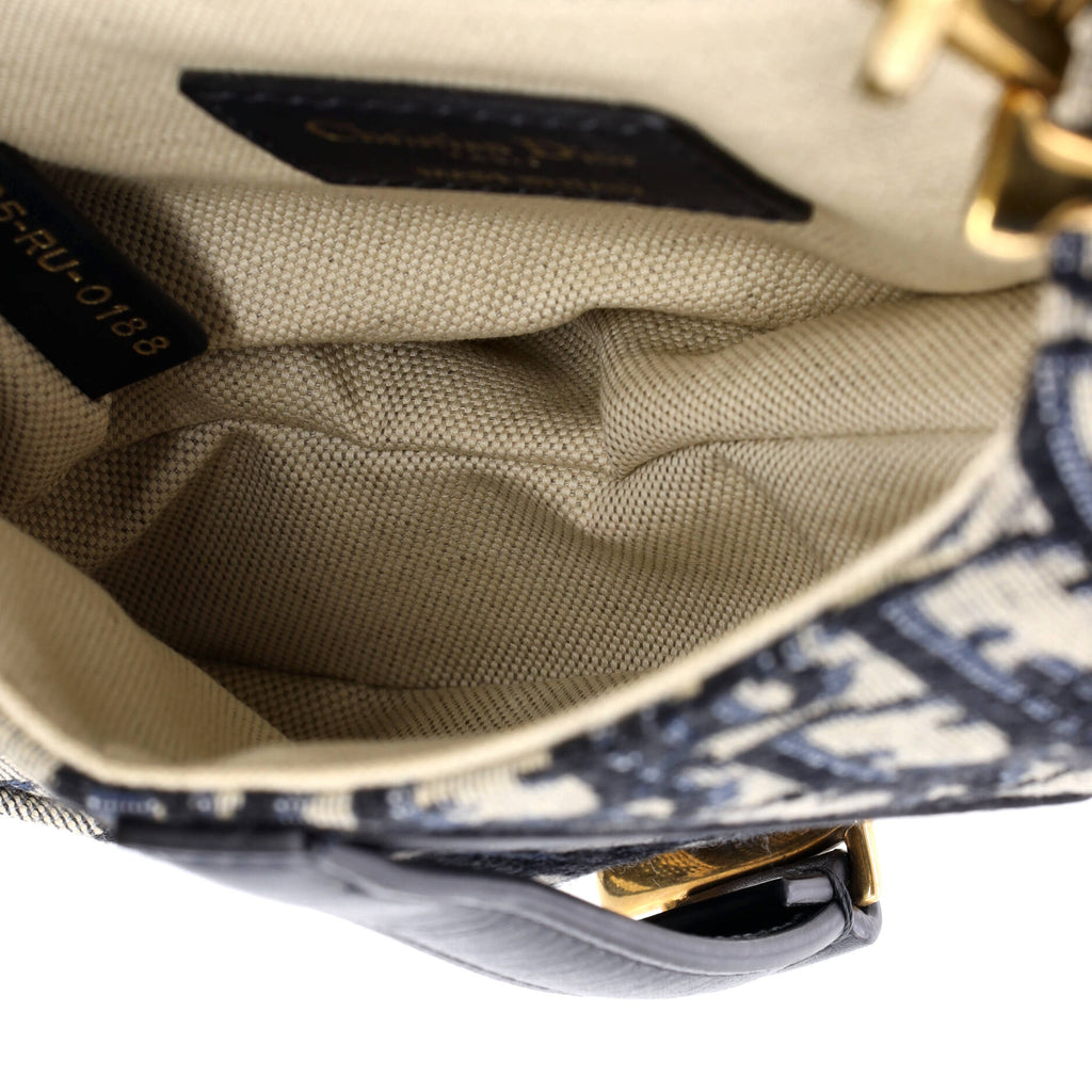 Saddle Handbag Oblique Canvas Mini