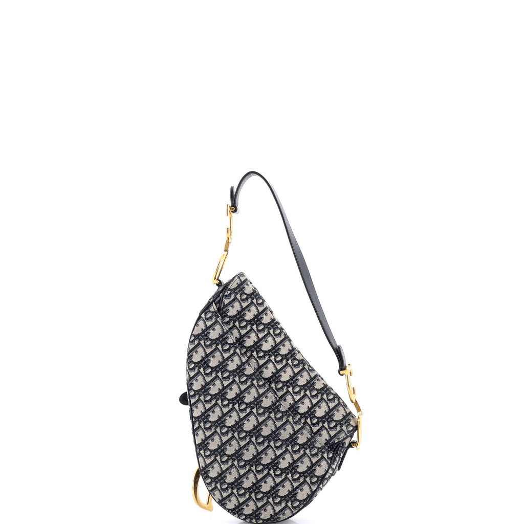 Saddle Handbag with Strap Oblique Canvas Medium