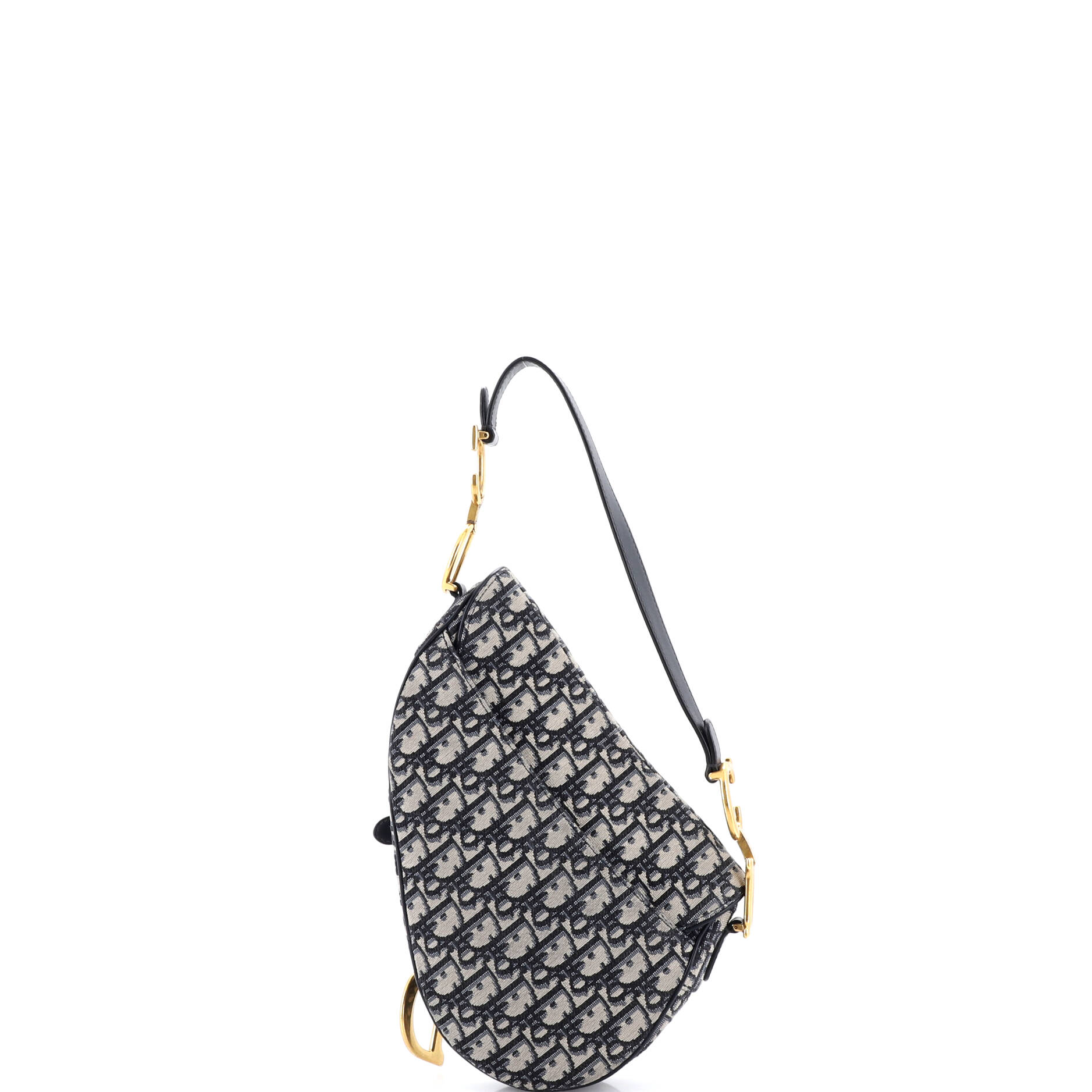 Saddle Handbag with Strap Oblique Canvas Medium